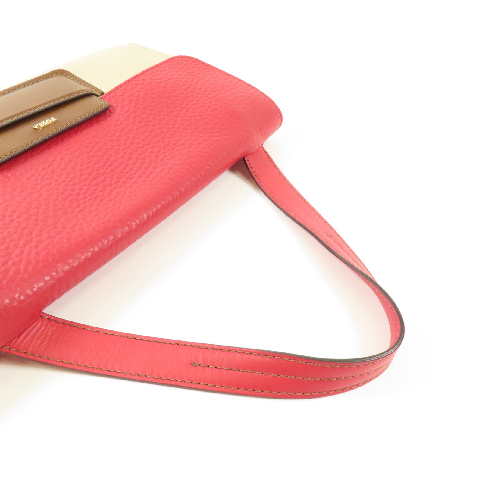 Furla 牛皮皮革Shoulder Bag金扣肩背袋