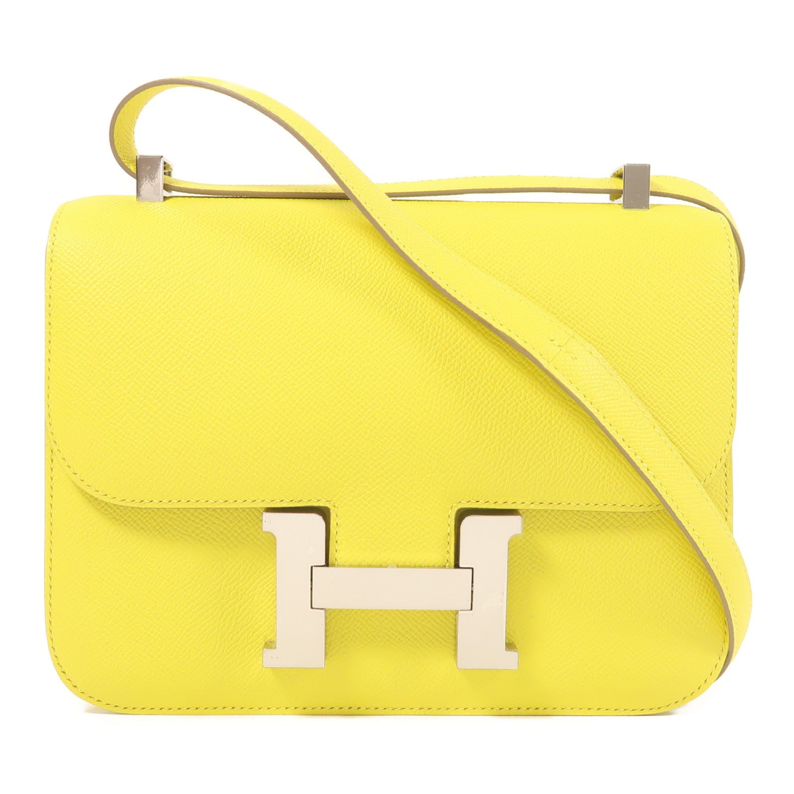 HERMES Epsom皮革Constance 24銀扣肩背袋