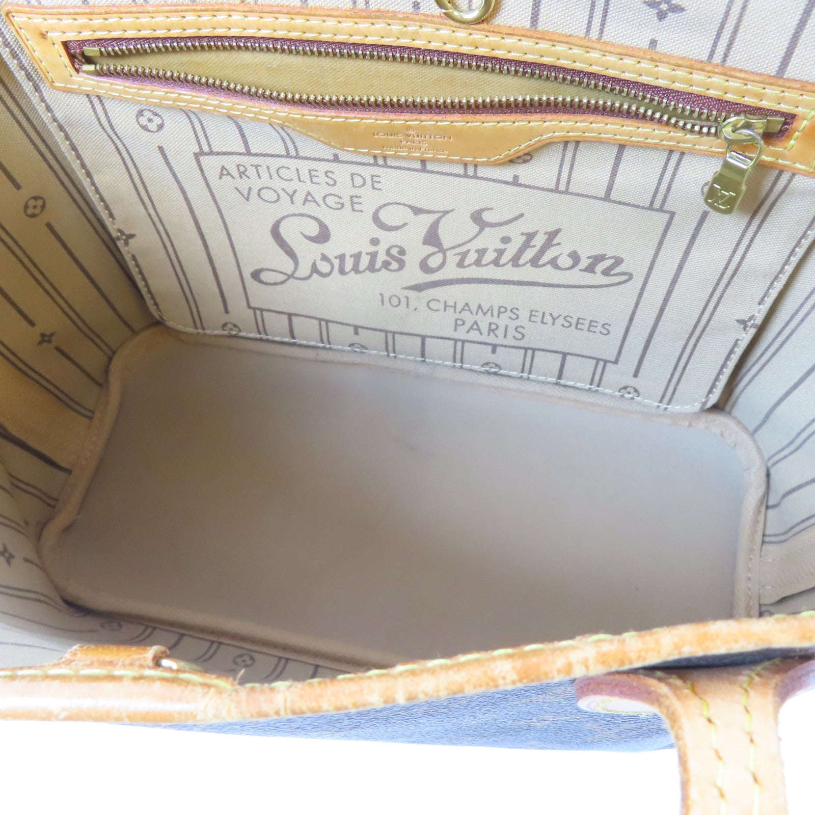 LOUIS VUITTON Monogram Neverfull PM金扣肩背袋啡色