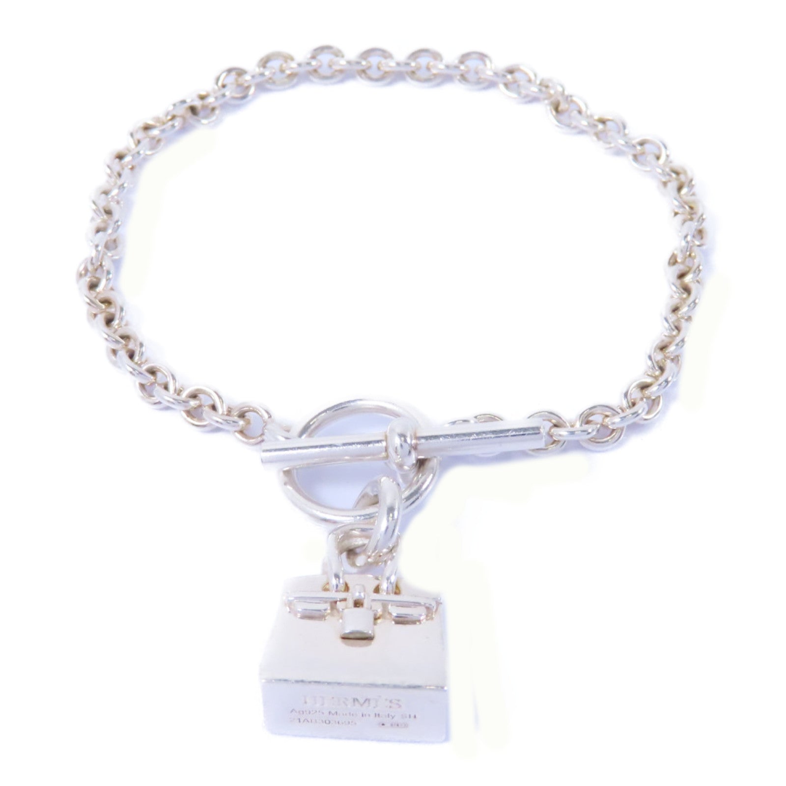HERMES 925純銀Bracelet手鏈銀色