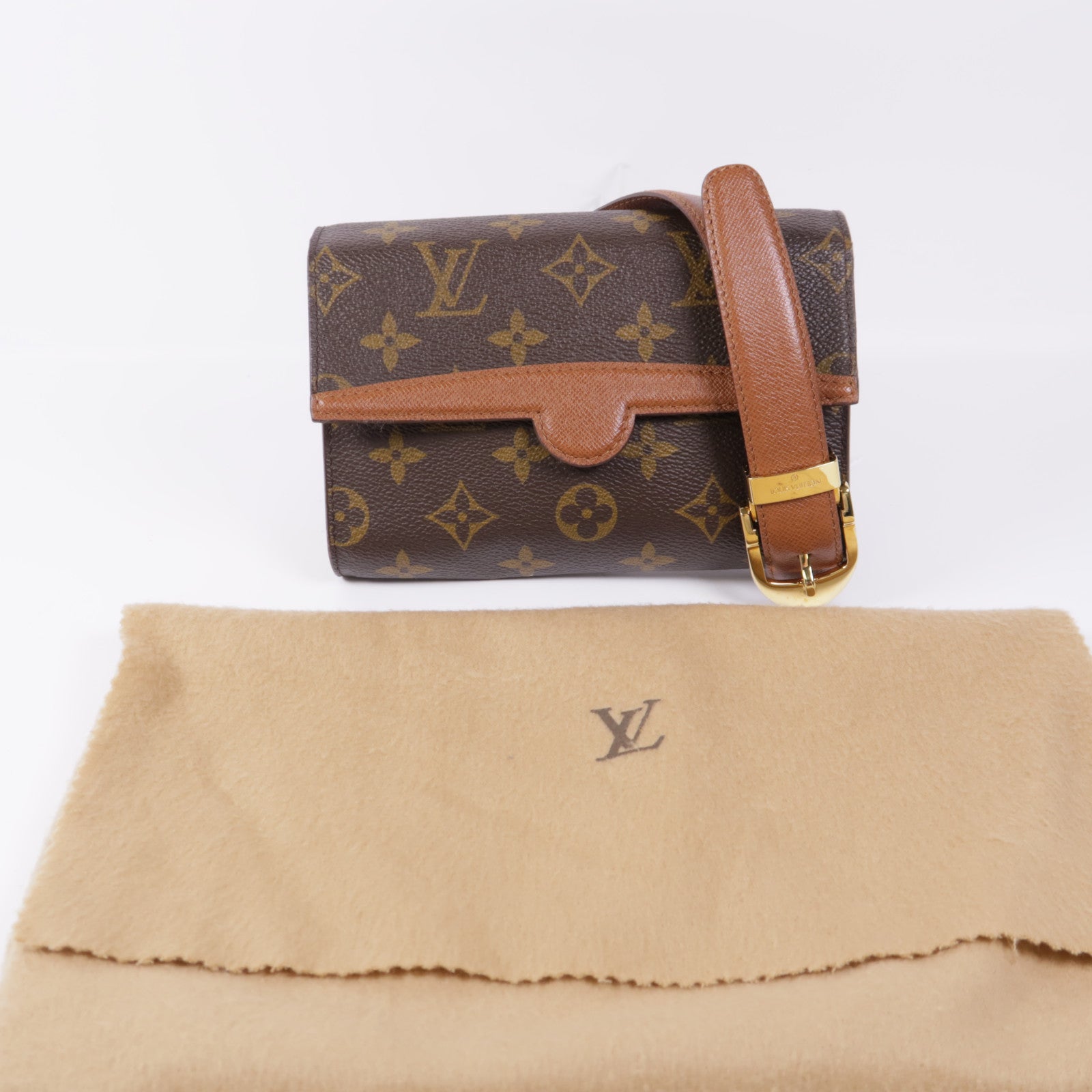 LOUIS VUITTON Monogram Arsch金扣肩背袋