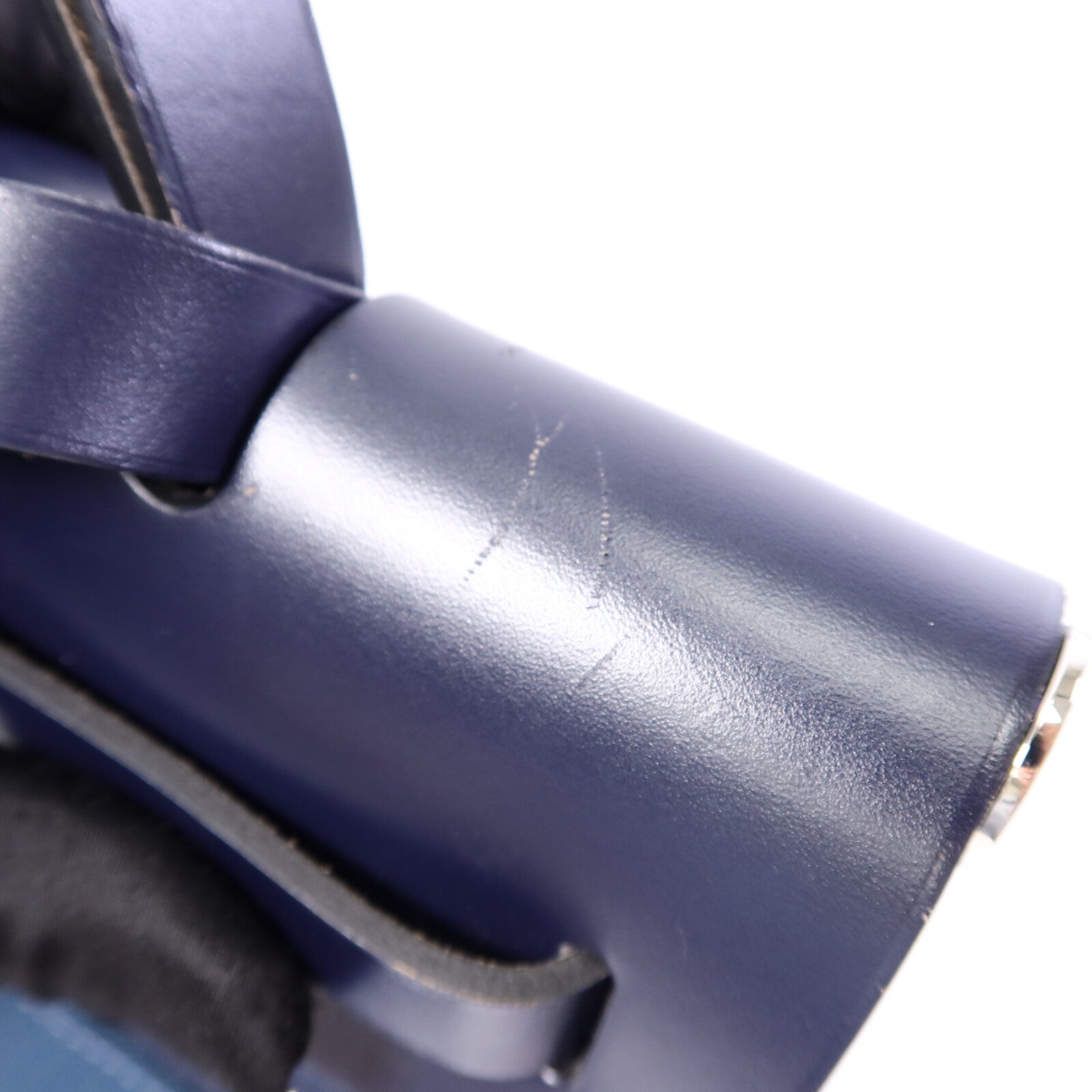 HERMES 帆布Herbag PM手挽肩背兩用袋Ocean Blue/Blue Indi