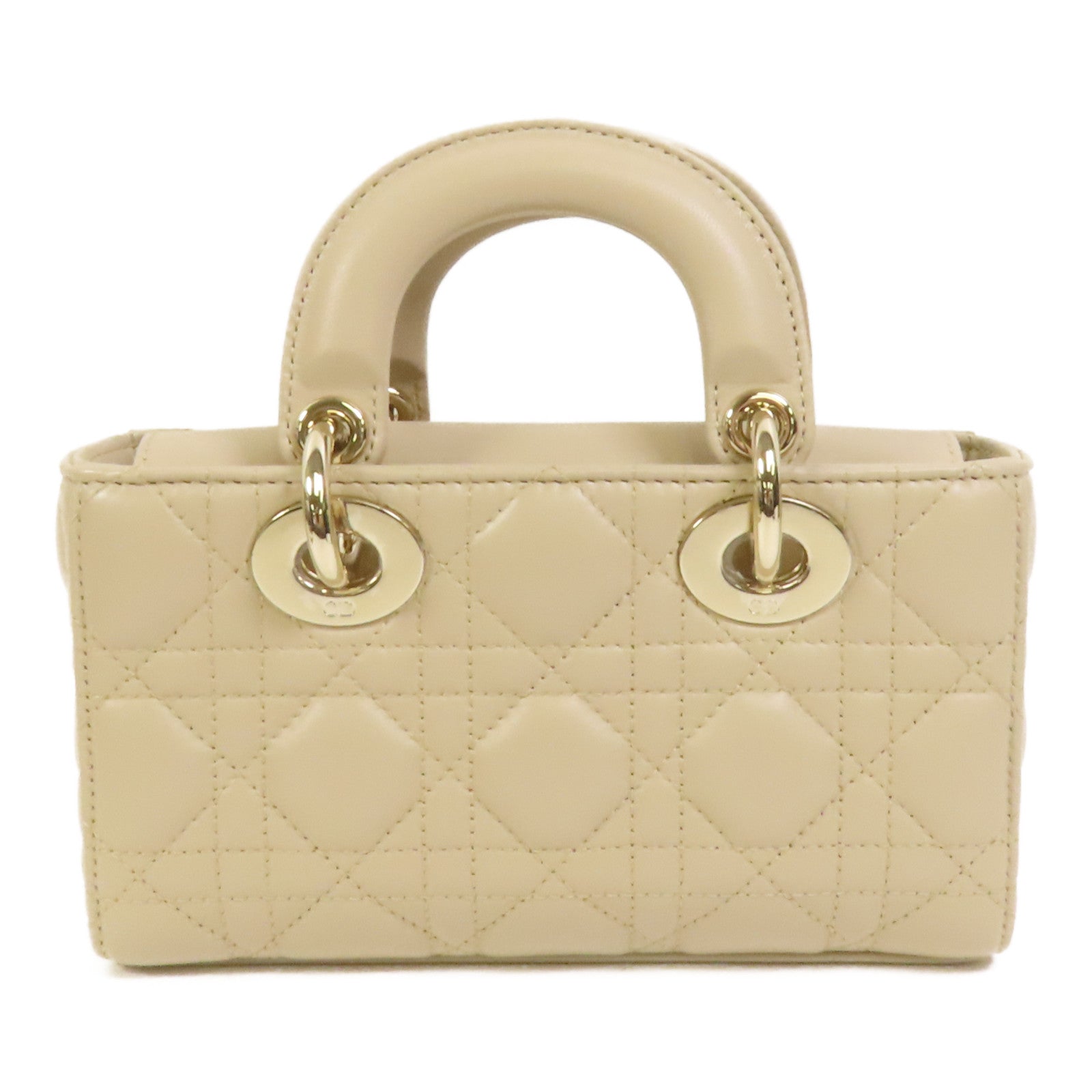 Dior 羊皮皮革Mini Lady D-Joy金扣手挽肩背兩用袋