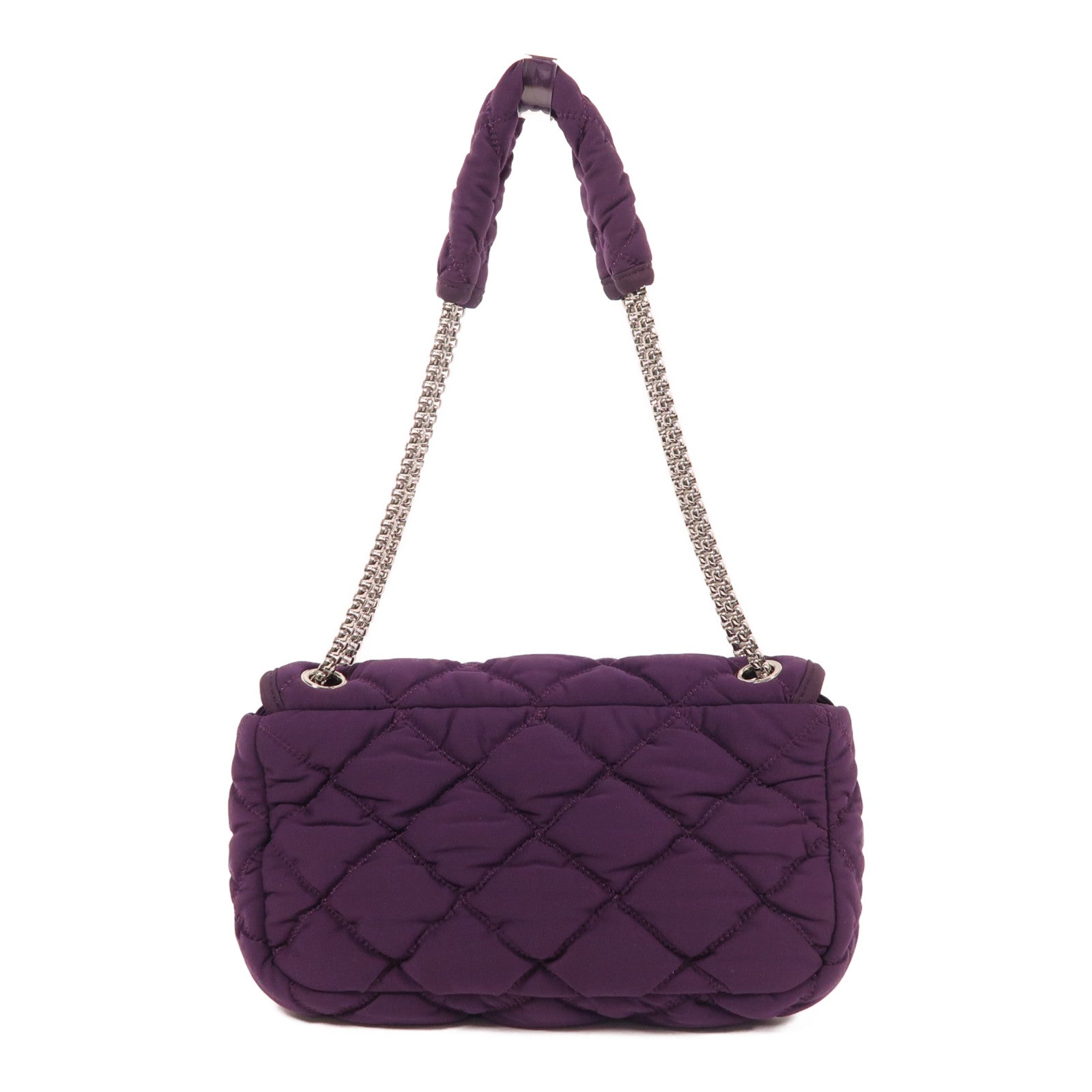 CHANEL 布料Shoulder Bag鏈帶肩背袋紫色