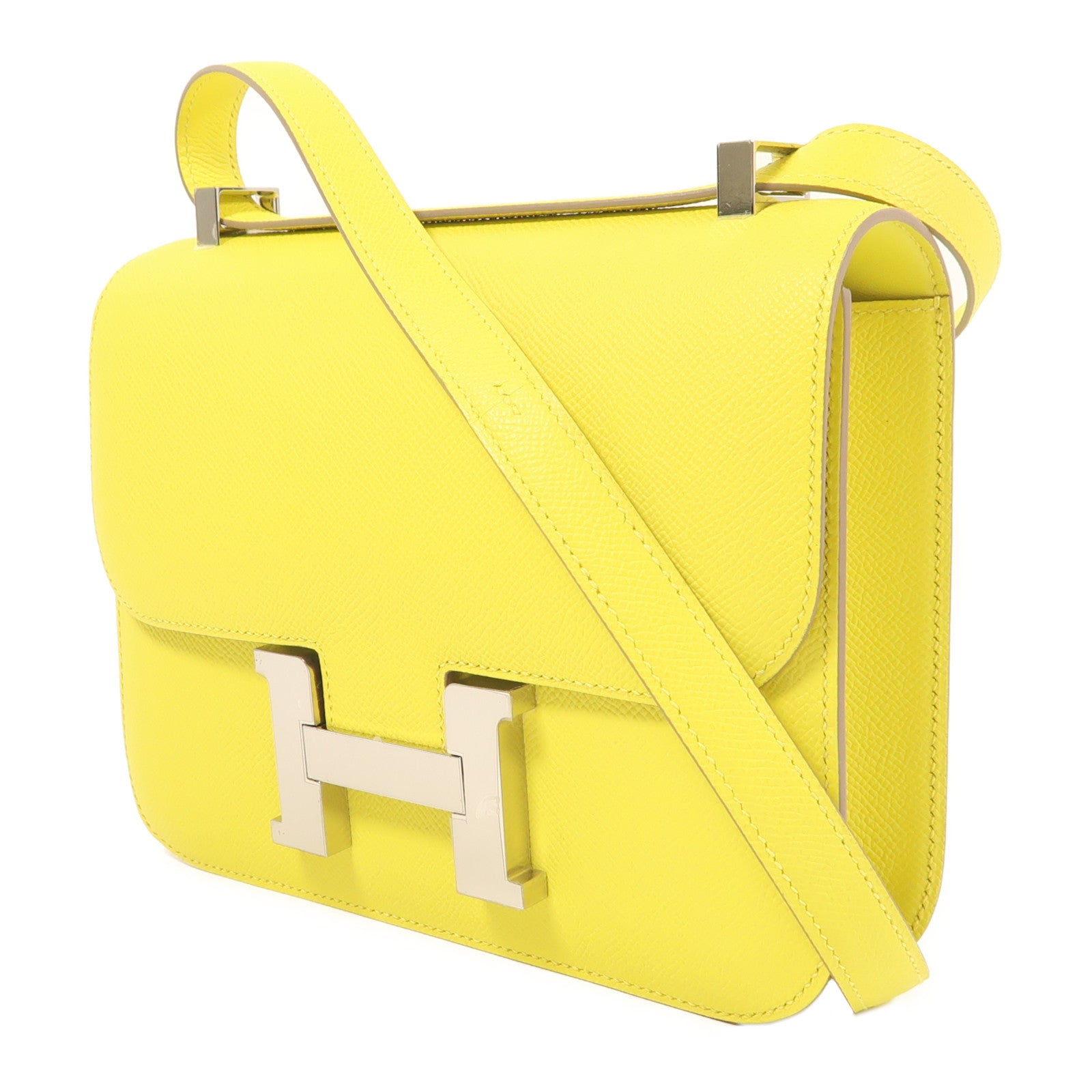 HERMES Epsom皮革Constance 24銀扣肩背袋