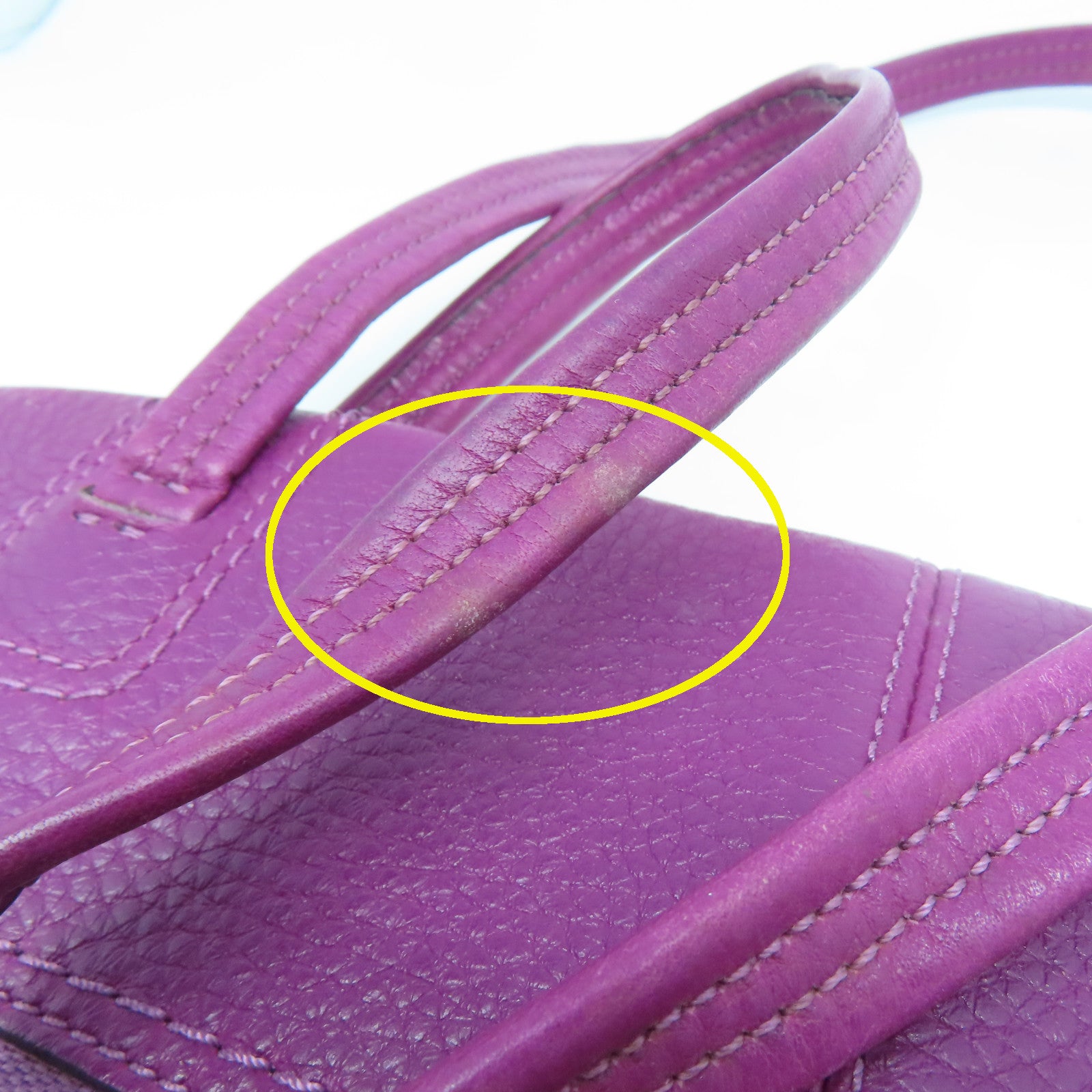 COACH 牛皮皮革Tote Bag銀扣手挽袋紫色
