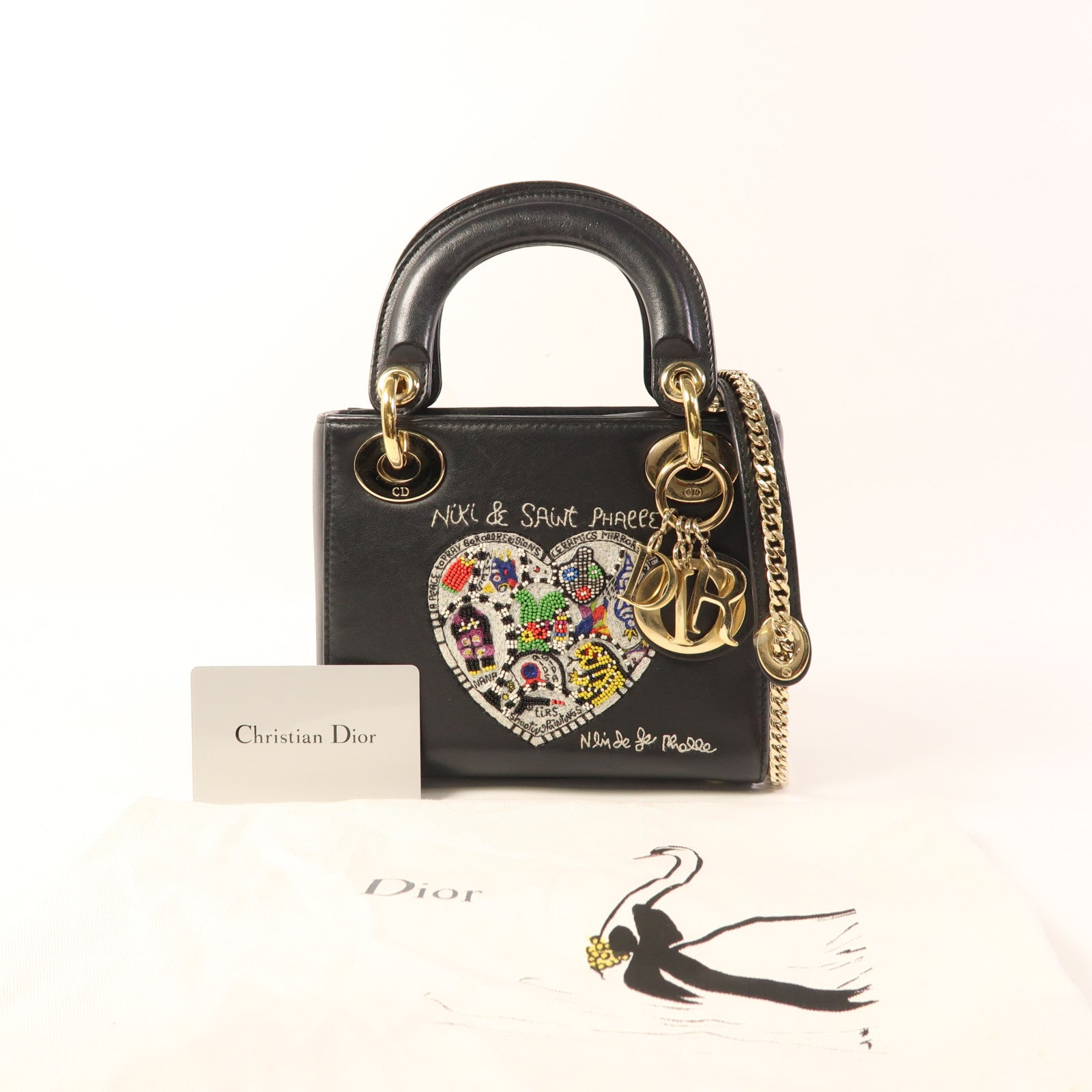 Dior 皮革Lady Dior金扣手挽肩背兩用袋