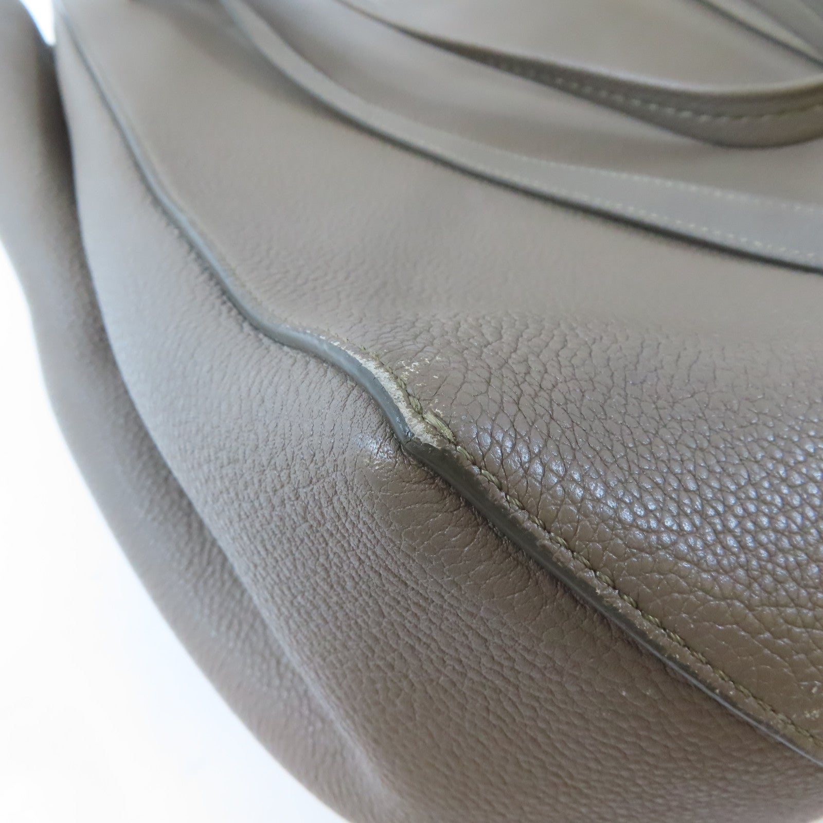 CELINE 牛皮皮革Small Cabas Phantom肩背袋啡色