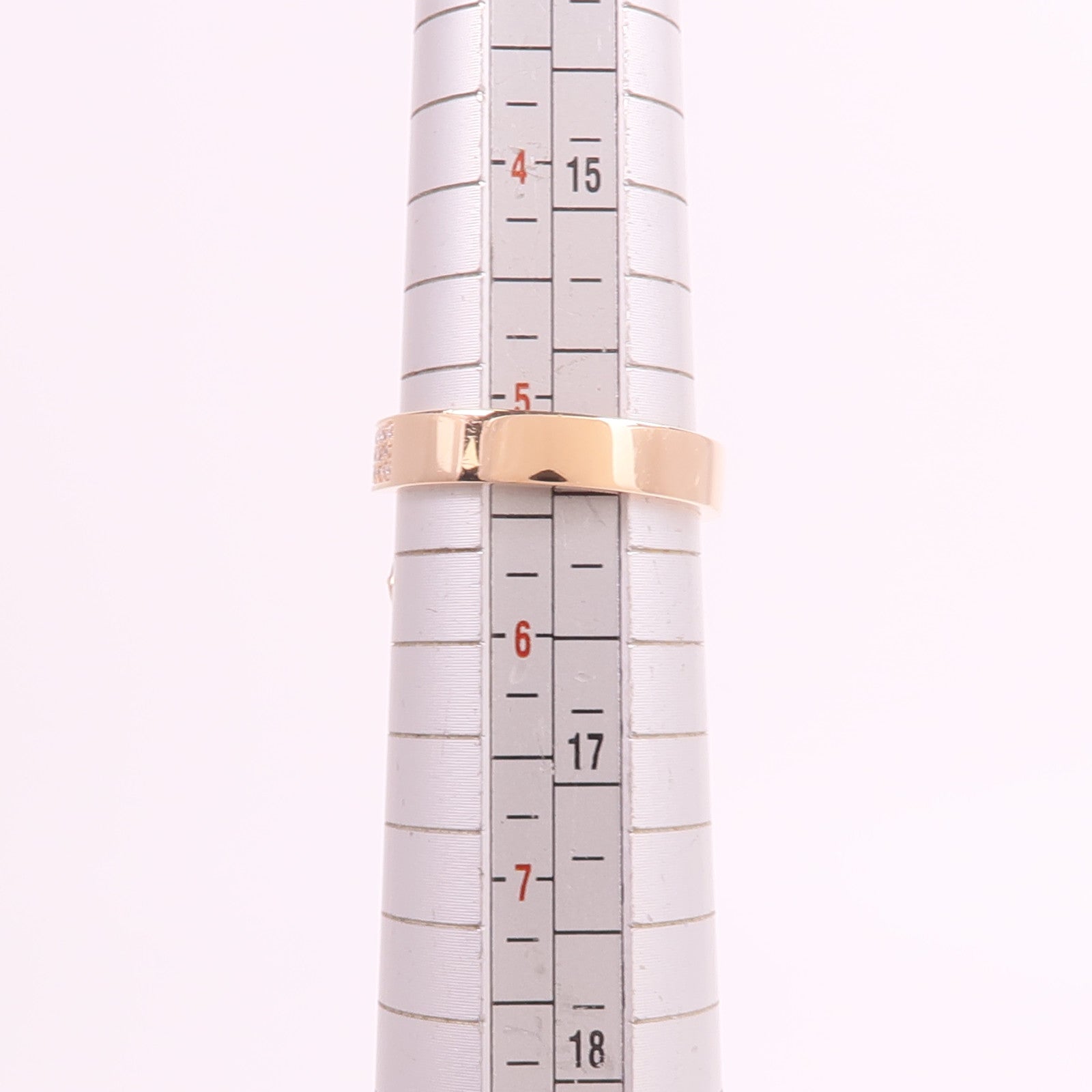 HERMES 18K玫瑰金Kelly Gavroche Ring鑽石戒指