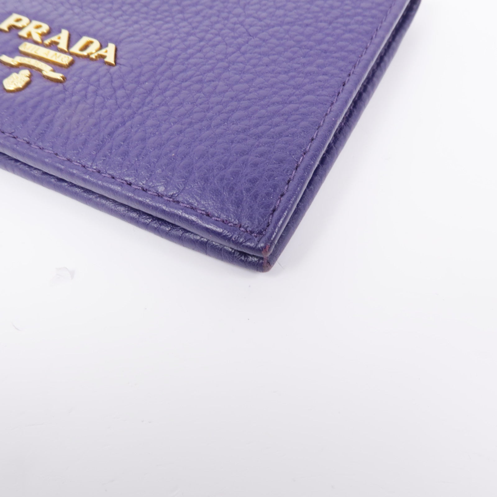 PRADA 牛皮皮革Wallet金扣錢包