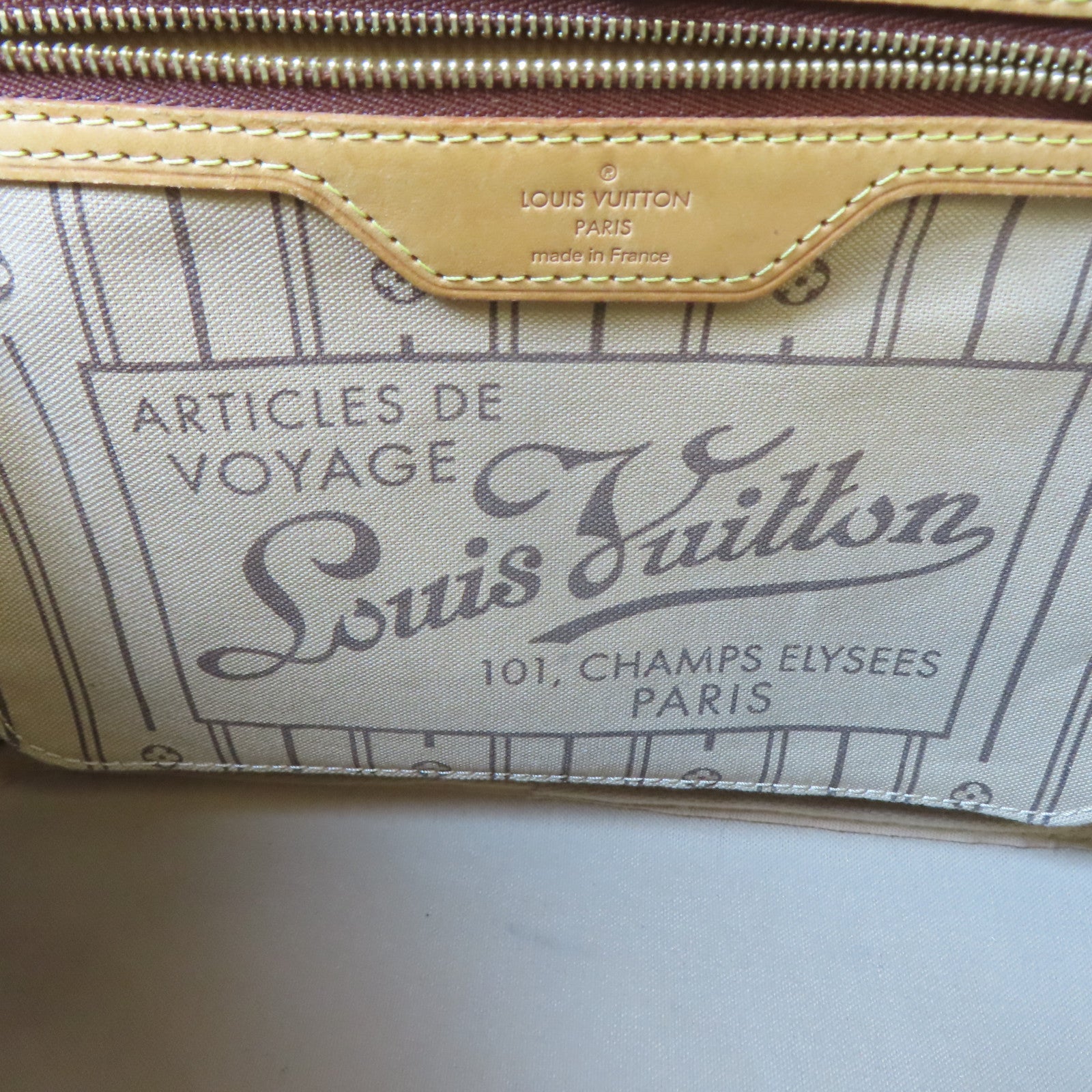 LOUIS VUITTON Monogram Neverfull PM金扣肩背袋啡色