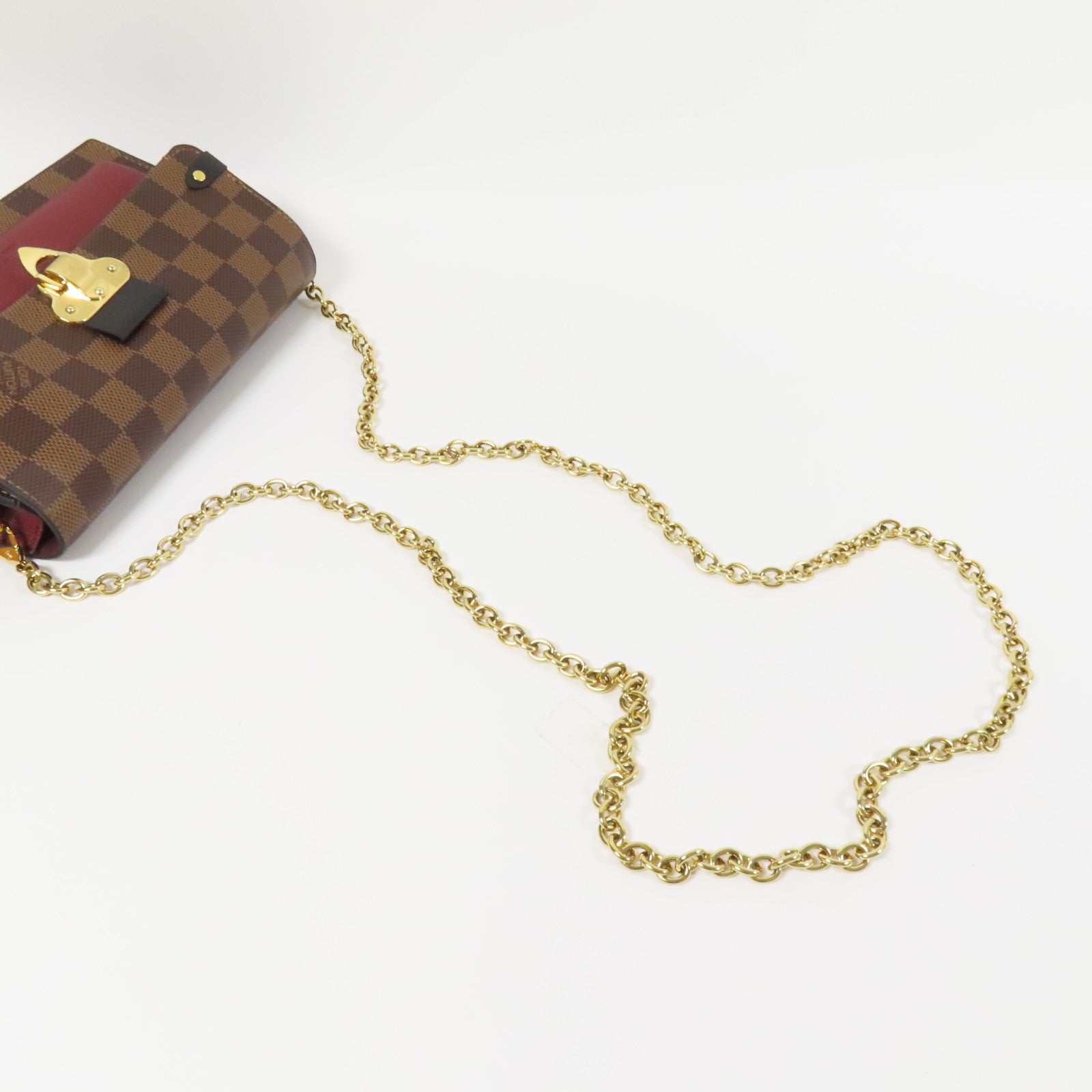 LOUIS VUITTON Damier Vavin金扣鏈帶肩背袋