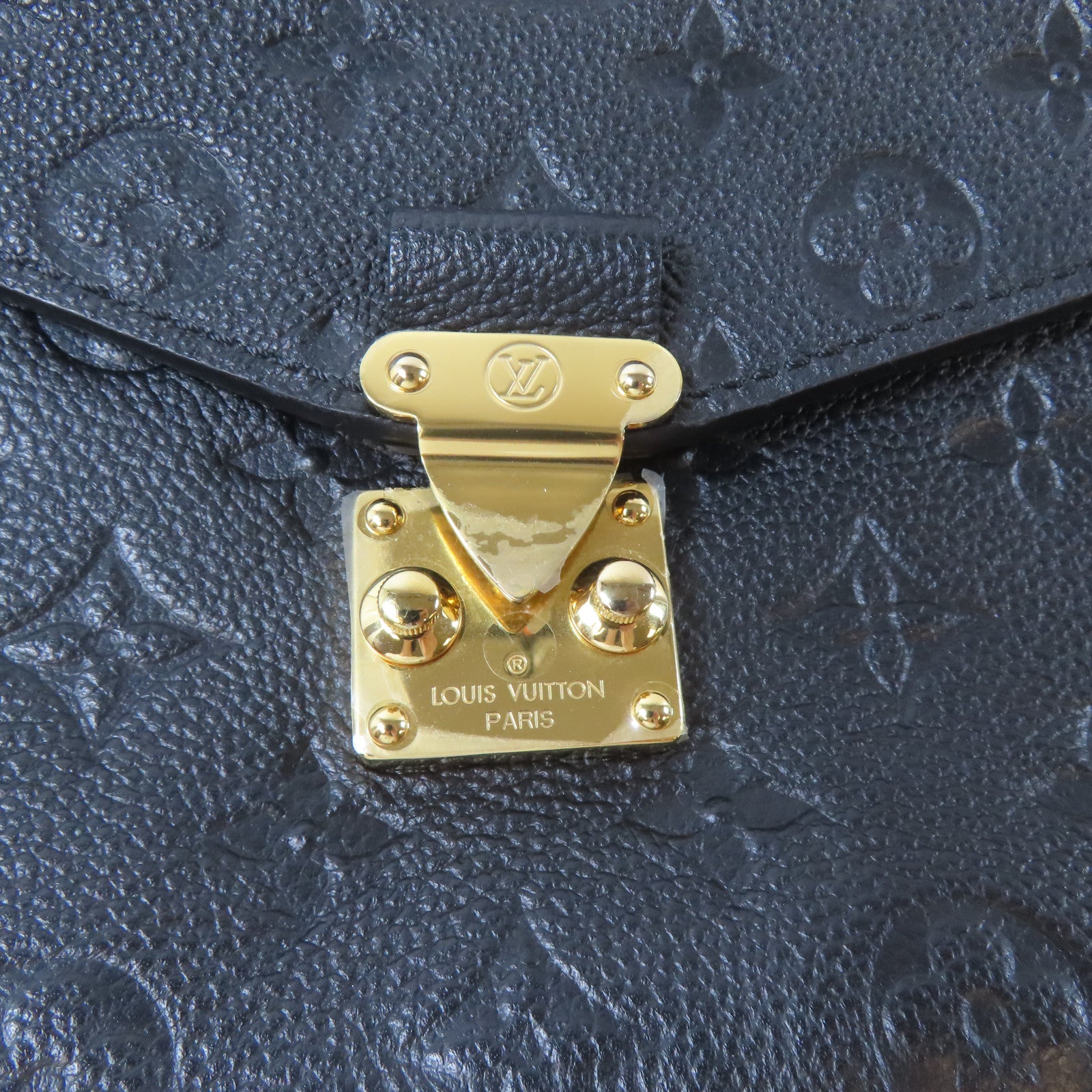 LOUIS VUITTON Monogram Empreinte Pochette Metis金扣手挽肩背兩用袋黑色