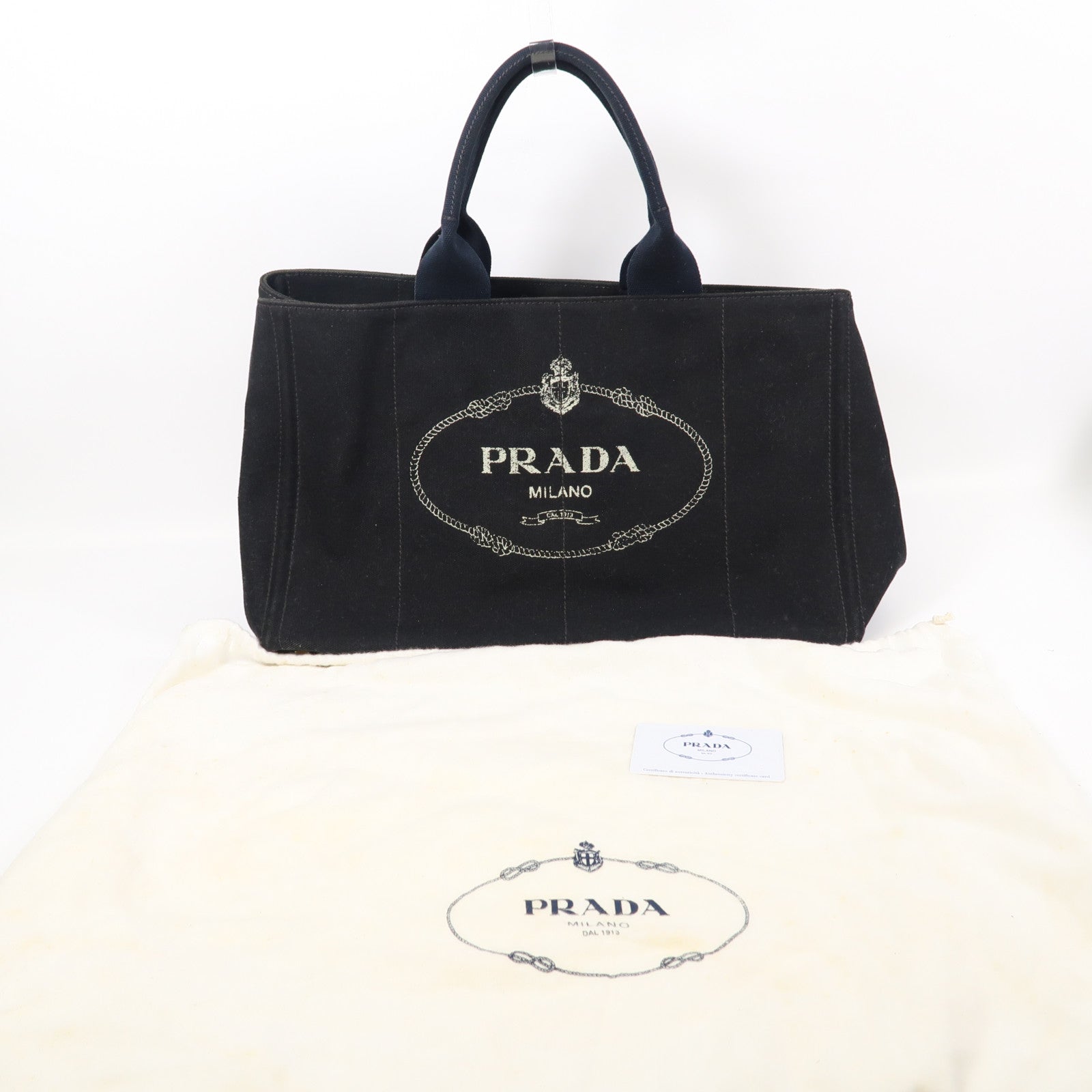PRADA 帆布Hand Bag金扣手挽袋