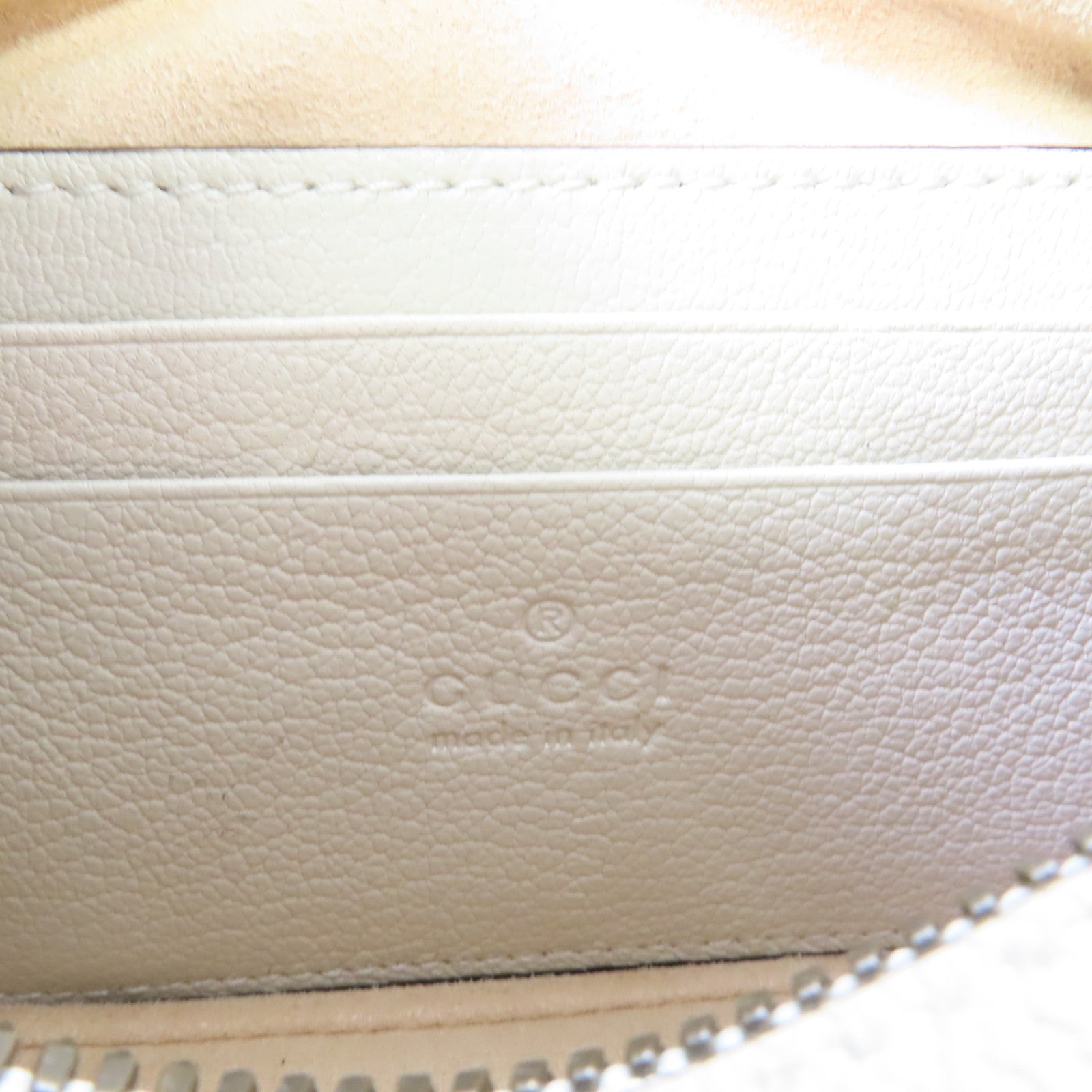 GUCCI 【激減優惠】牛皮皮革Aphrodite 2Way Shoulder Bag金扣鏈帶肩背袋米白色