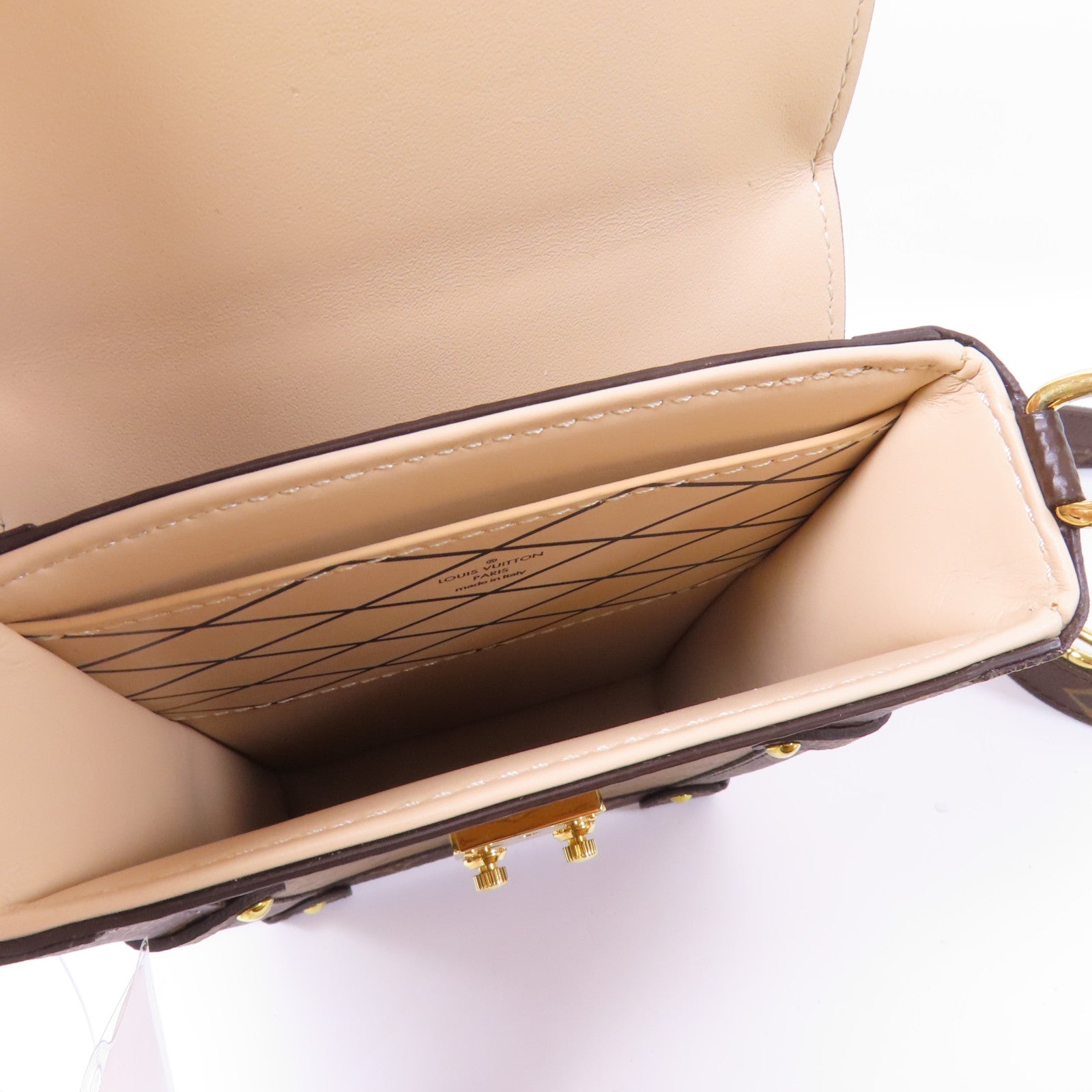 LOUIS VUITTON Monogram Reverse Trunk Vertical金扣肩背袋