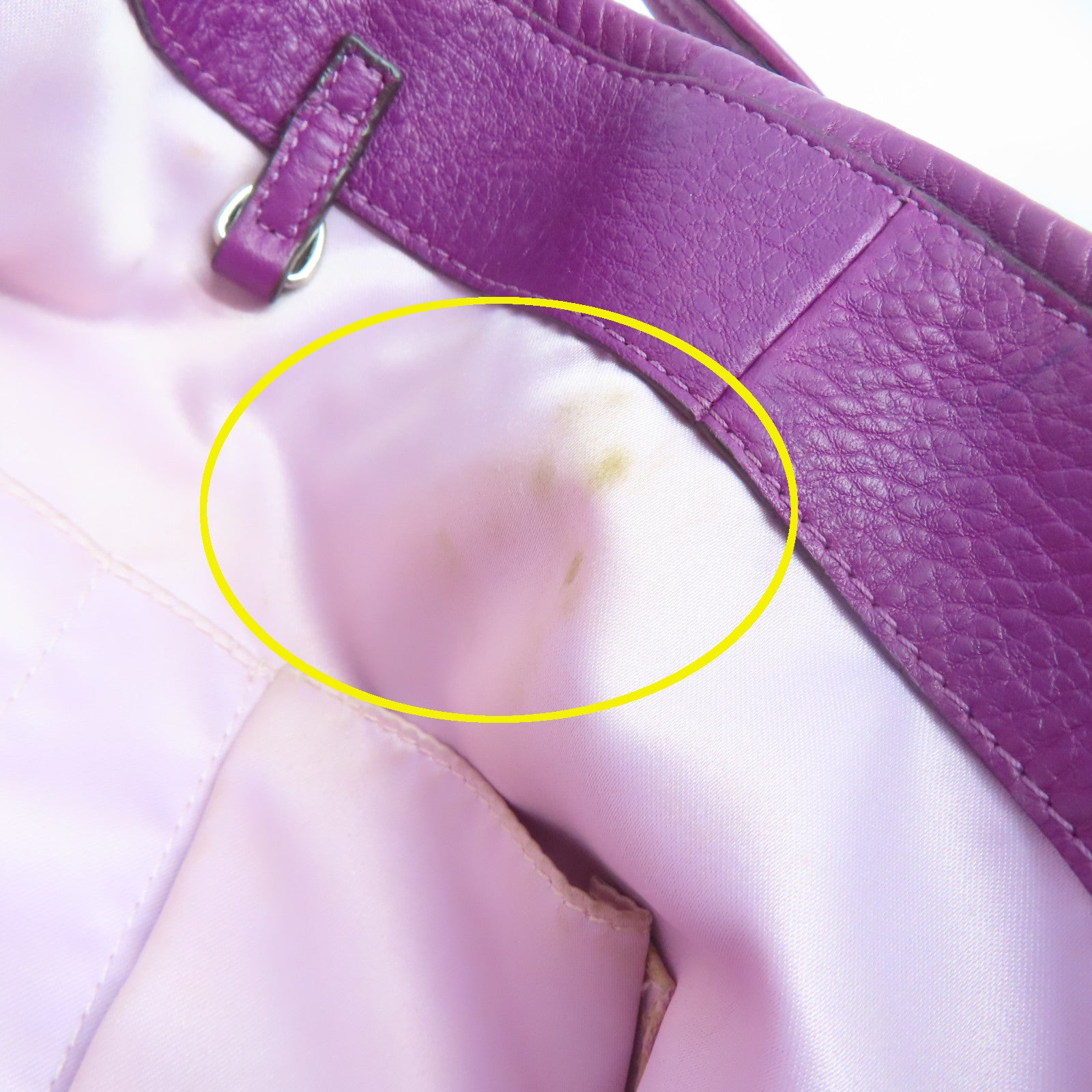 COACH 牛皮皮革Tote Bag銀扣手挽袋紫色