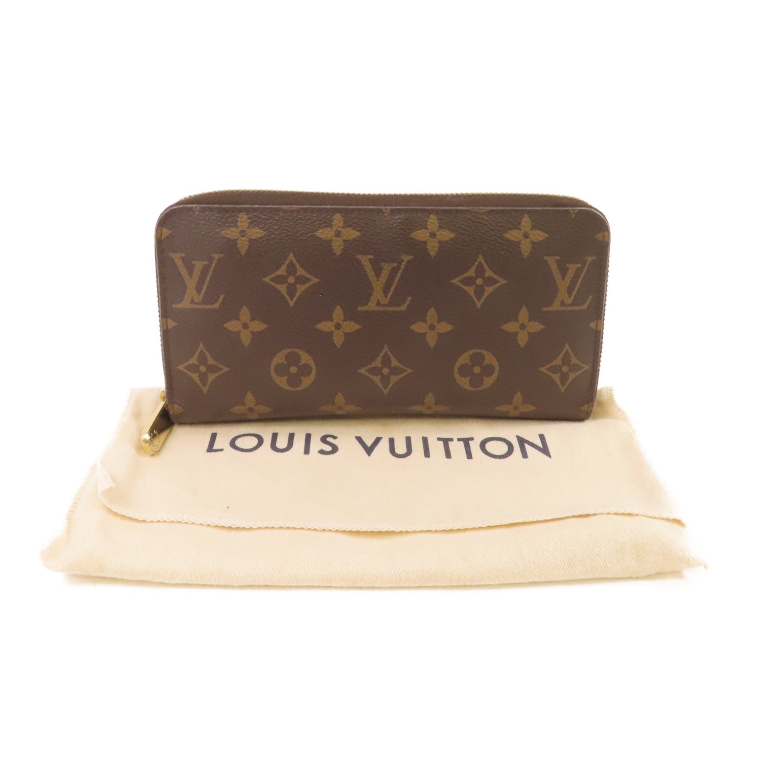 LOUIS VUITTON Monogram Zippy Long Wallet金扣拉鏈長錢包啡色