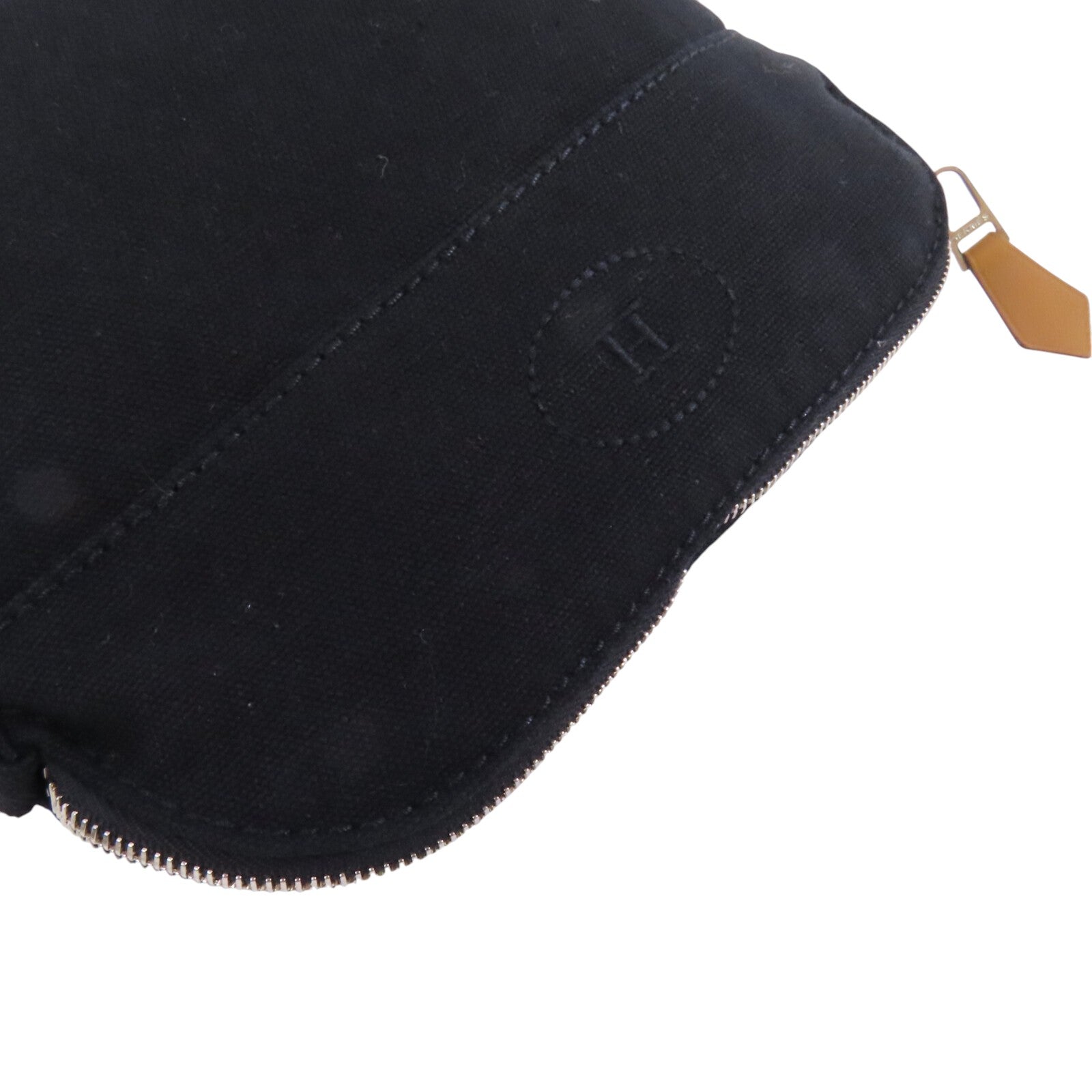 HERMES 帆布Bolide Pouch銀扣手拿包