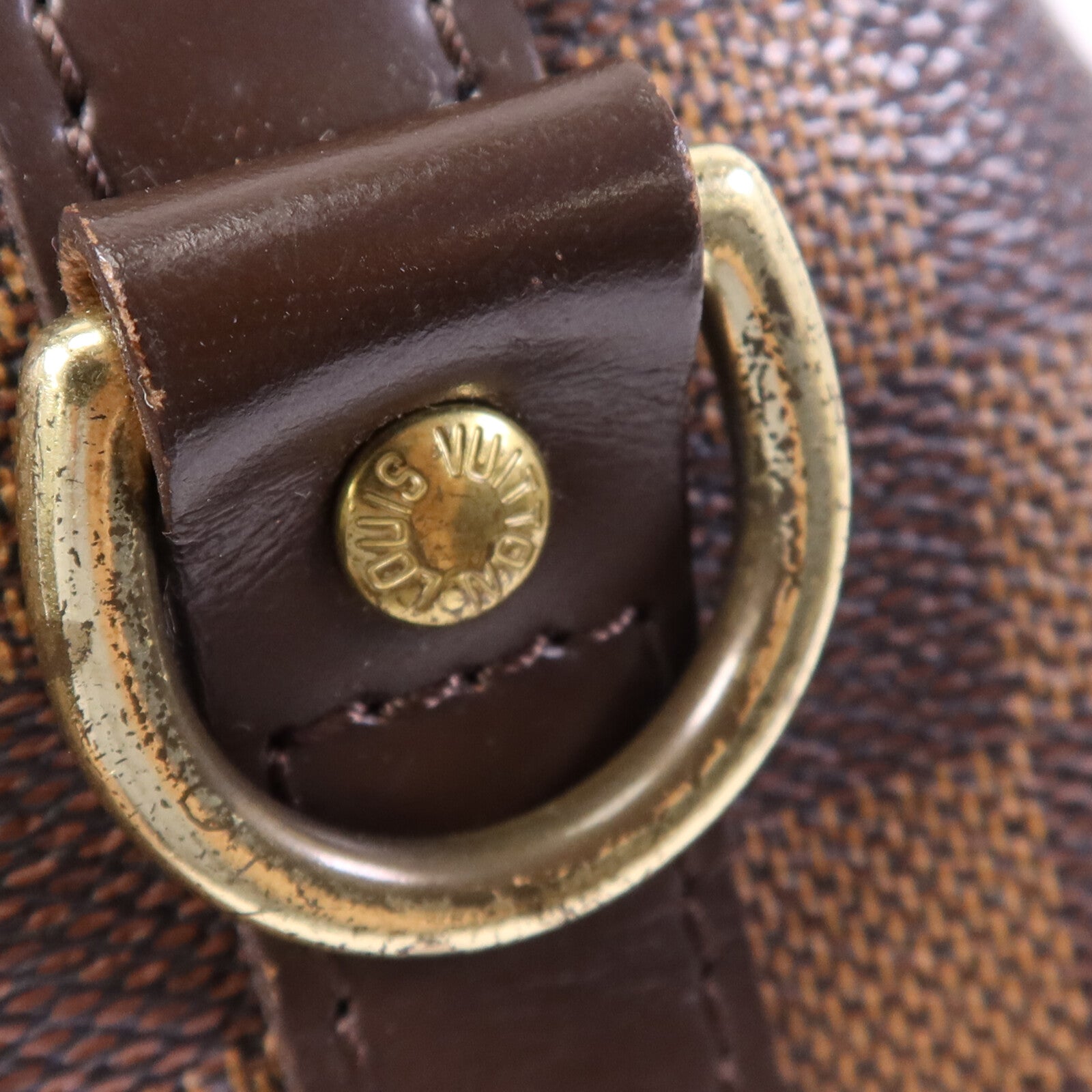 LOUIS VUITTON Damier Speedy Bandouliere 25金扣手挽肩背兩用袋