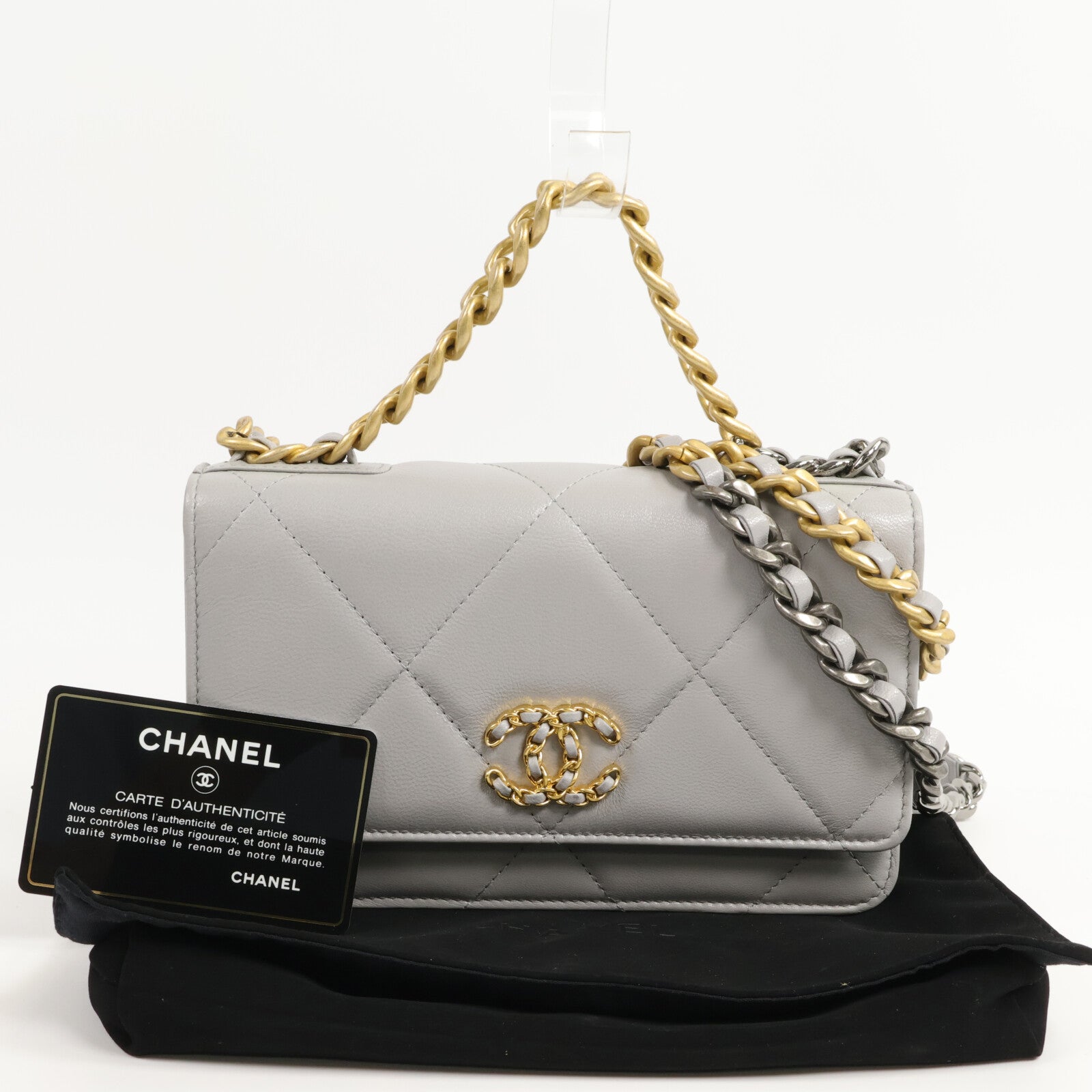 CHANEL 羊皮皮革WOC Wallet On Chain鏈帶肩背袋