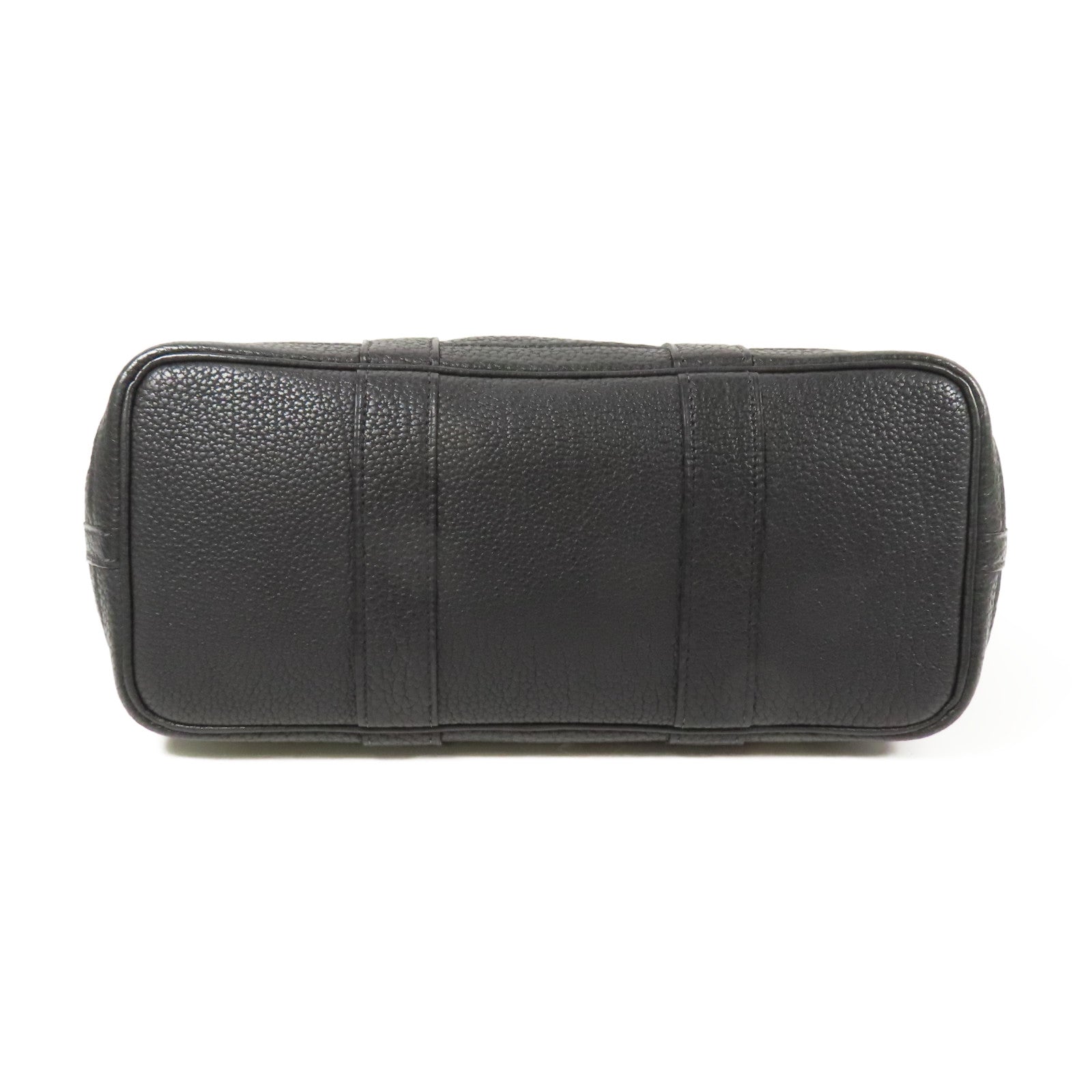 HERMES Negonda皮革Garden Party TPM銀扣手挽袋Black
