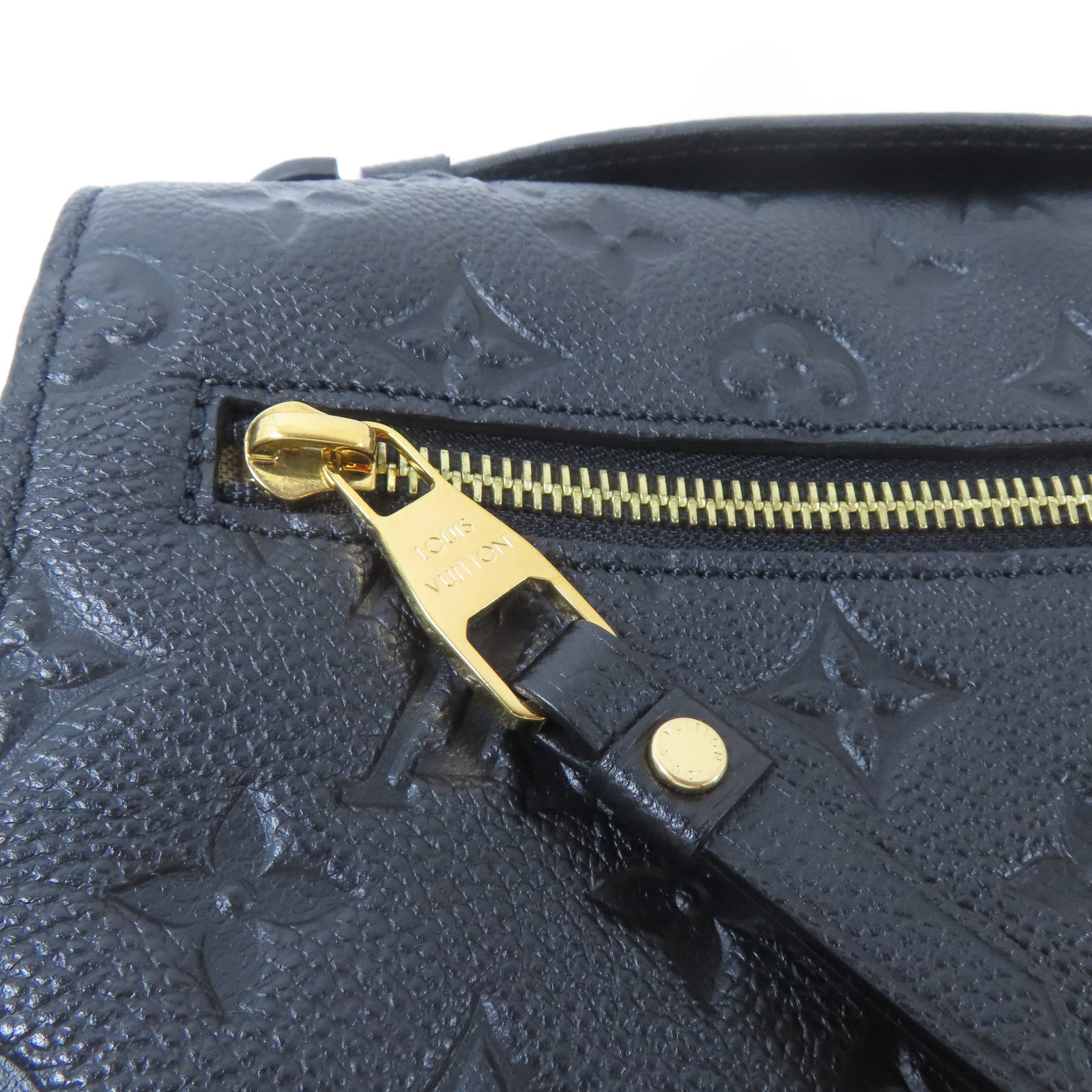 LOUIS VUITTON Monogram Empreinte Pochette Metis金扣手挽肩背兩用袋黑色
