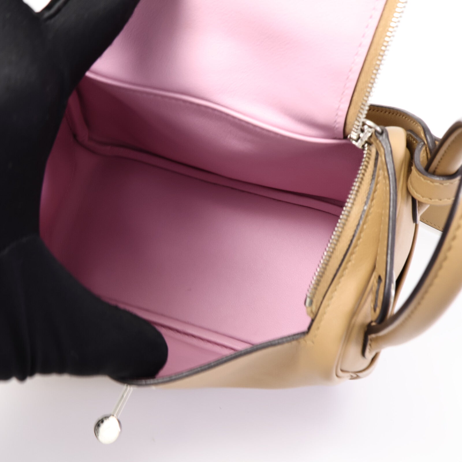 HERMES 【激減優惠】Swift皮革Mini Lindy手挽肩背兩用袋Chai/Mauve Sylvst