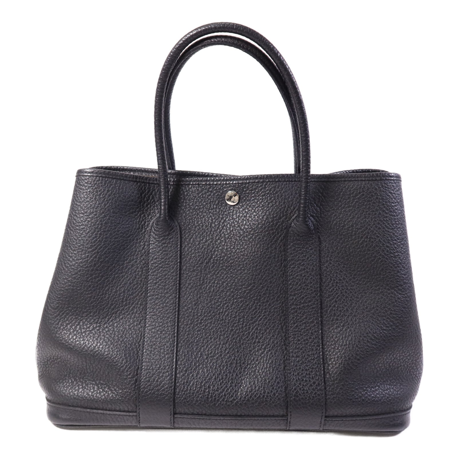 HERMES Negonda皮革Garden Party PM銀扣手挽袋