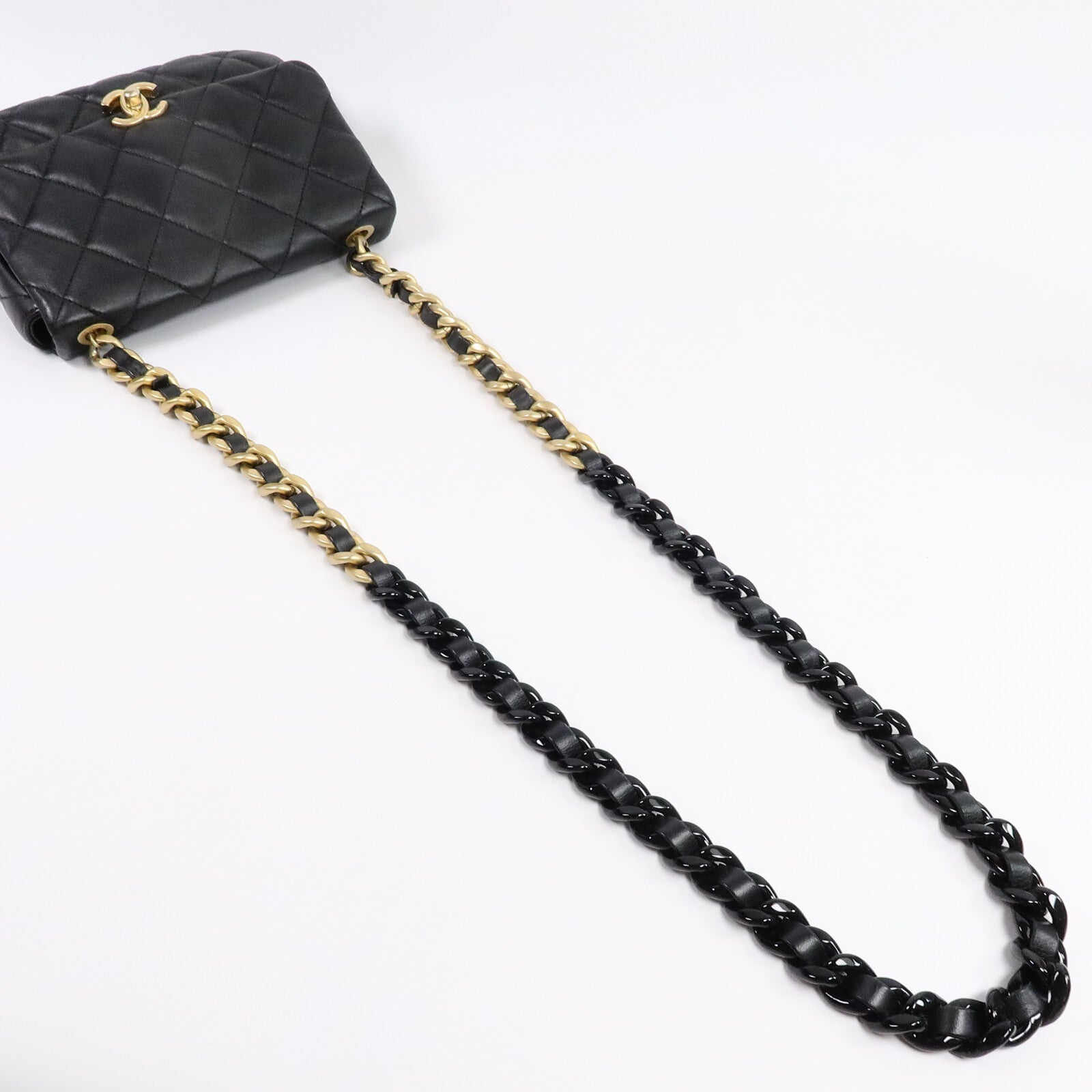 CHANEL 羊皮皮革Chain Shoulder Bag鏈帶肩背袋
