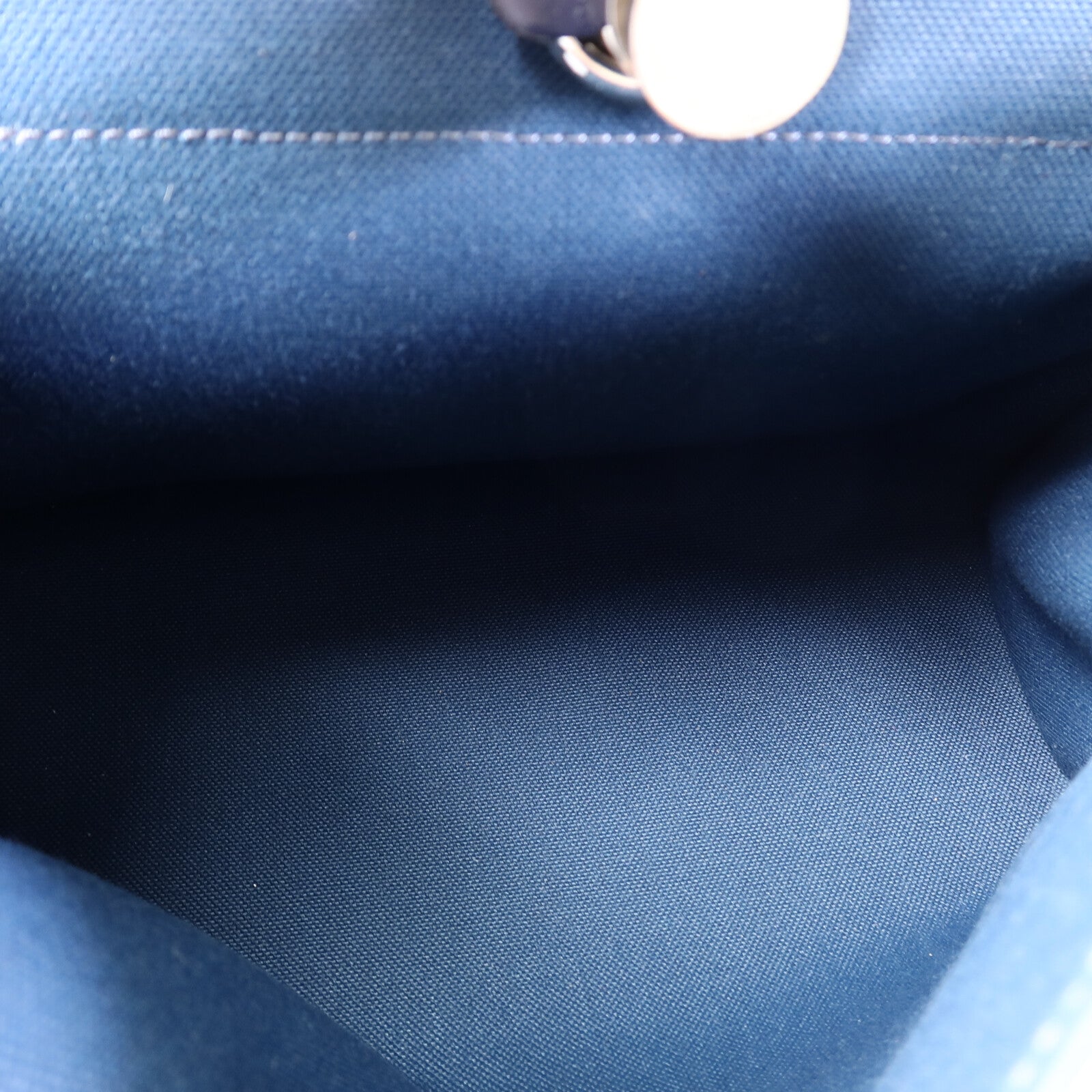 HERMES 帆布Herbag PM手挽肩背兩用袋Ocean Blue/Blue Indi