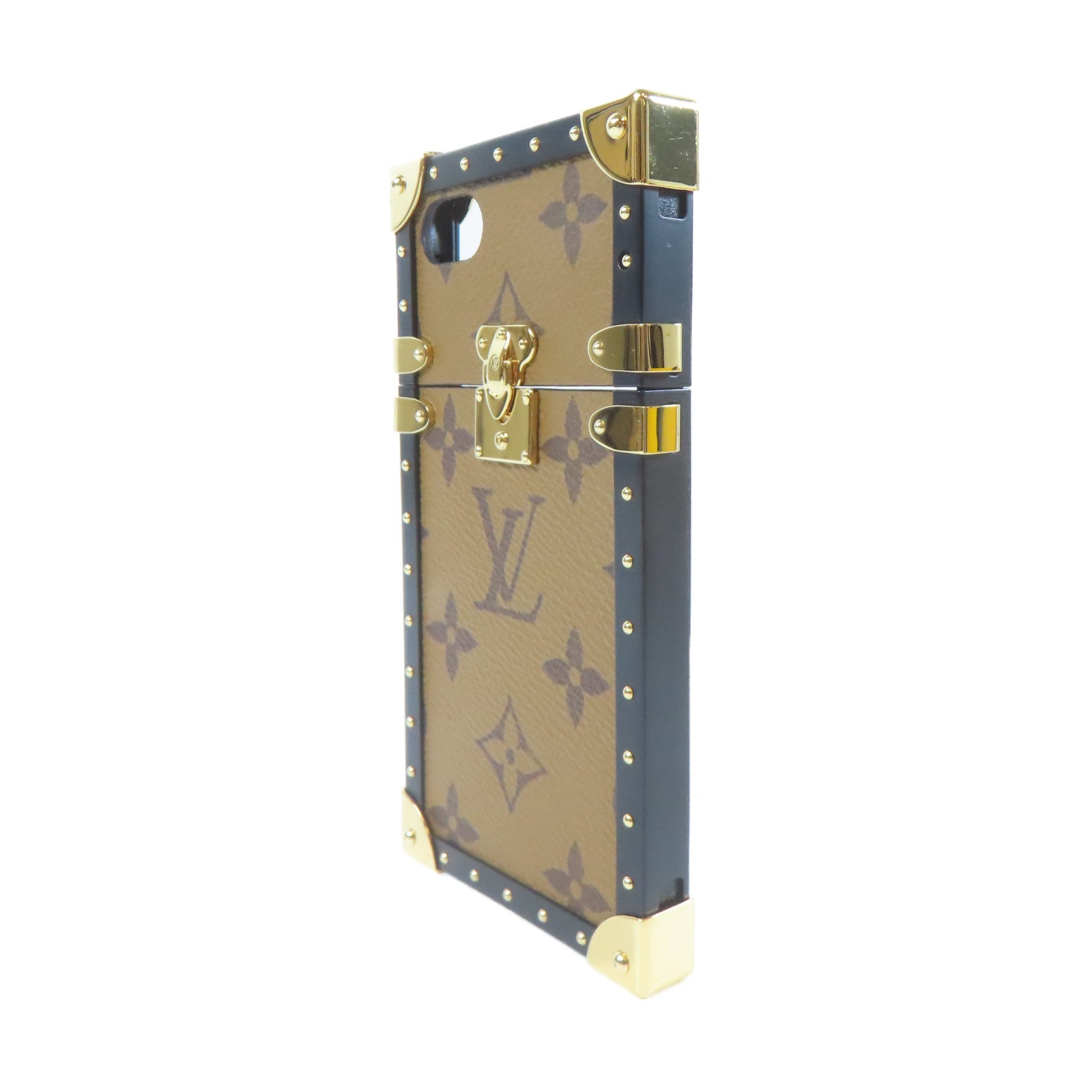 LOUIS VUITTON Monogram Reverse Trunk iPhone Case手機殼啡色