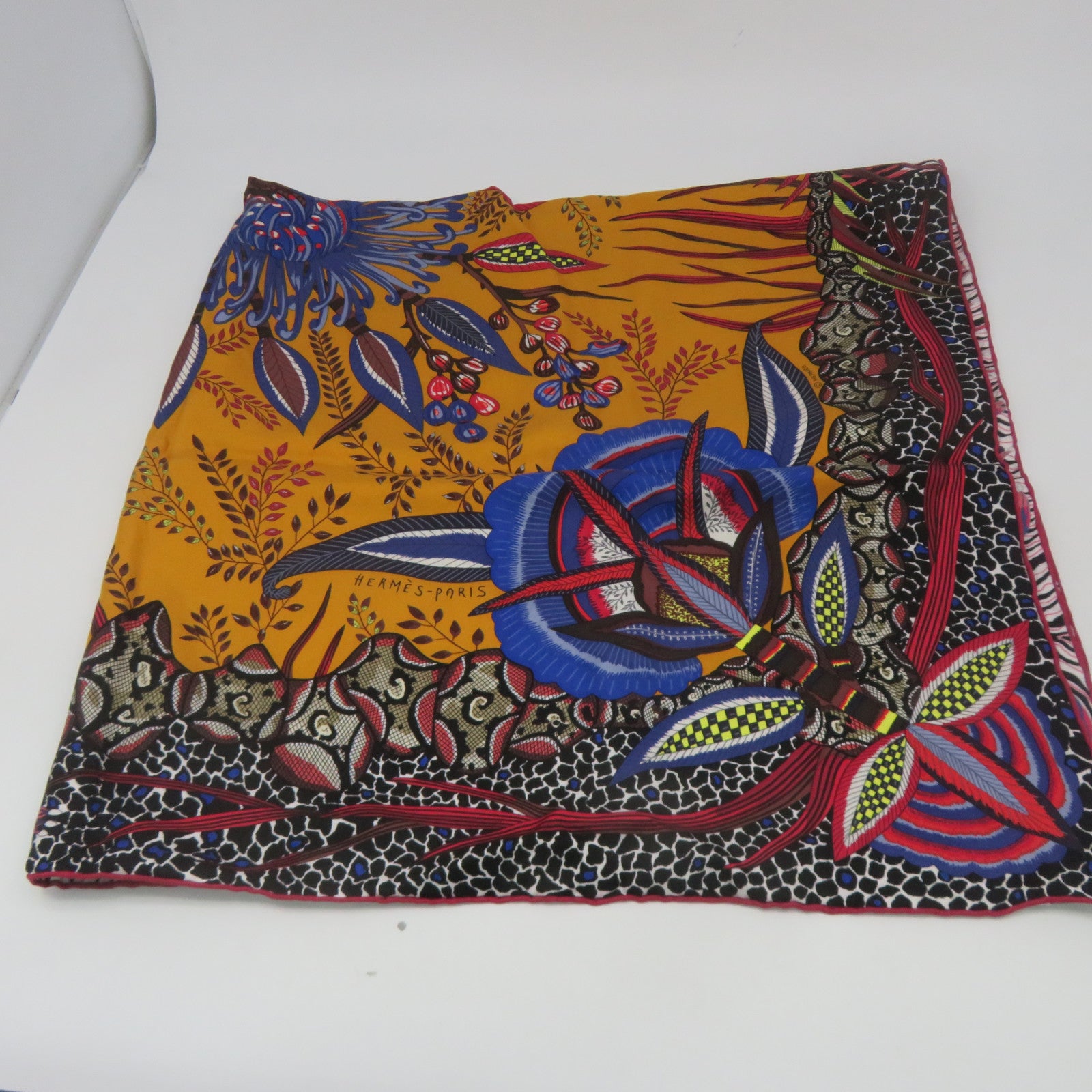HERMES 【激減優惠】絲質Scarf 90x90絲巾橙色
