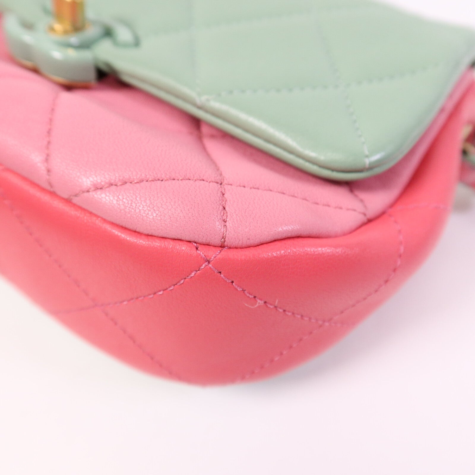 CHANEL 羊皮皮革Colourblock Mini Bag肩背袋