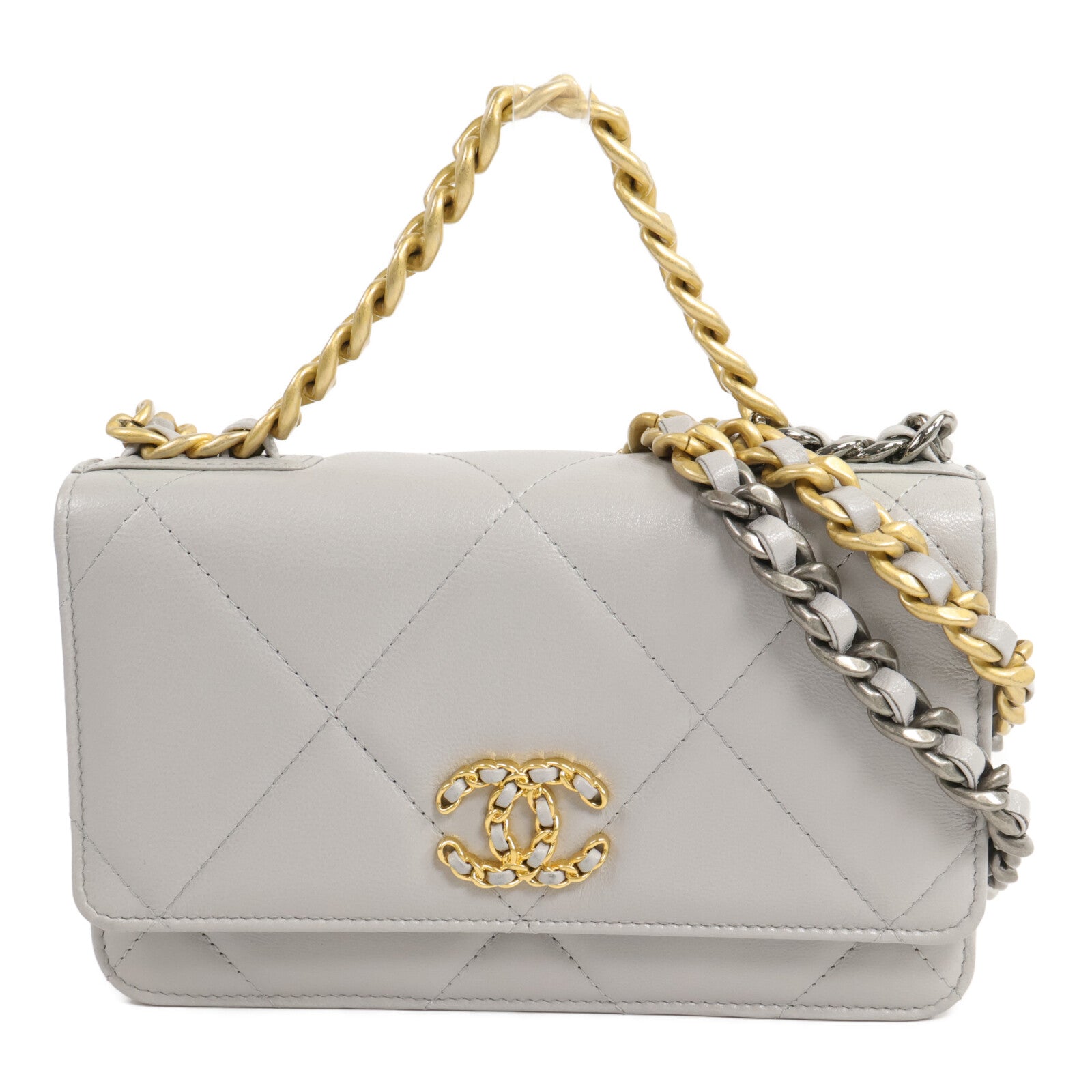 CHANEL 羊皮皮革WOC Wallet On Chain鏈帶肩背袋