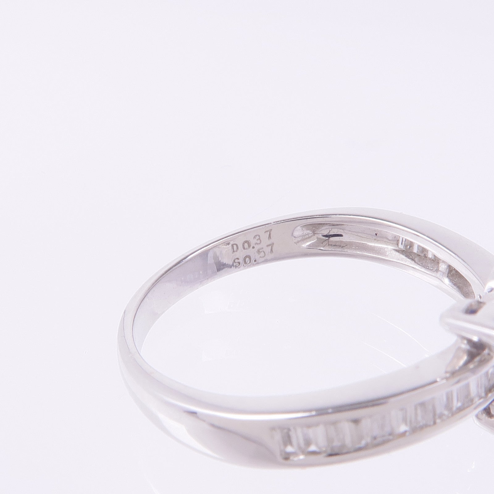 JEWELRY 18K白金Sapphire Diamond Ring藍寶石/鑽石戒指US#8