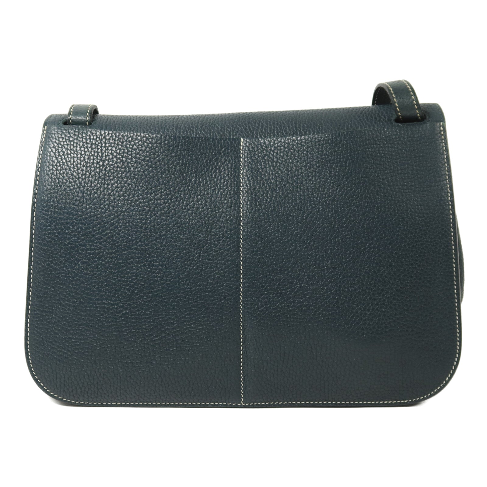 HERMES Clemence皮革Halzan 31金扣手挽肩背兩用袋Vert Cypres
