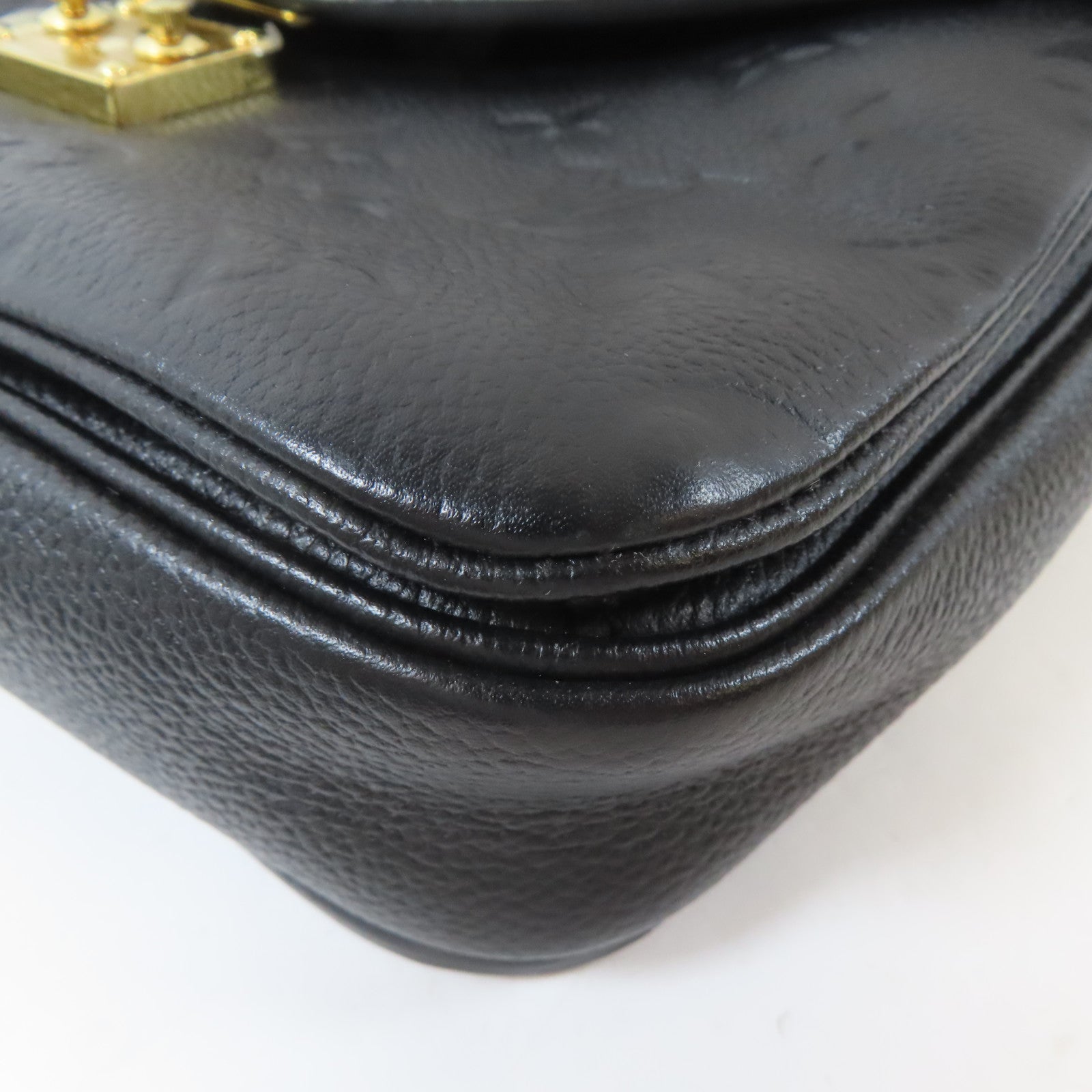 LOUIS VUITTON Monogram Empreinte Pochette Metis金扣手挽肩背兩用袋黑色