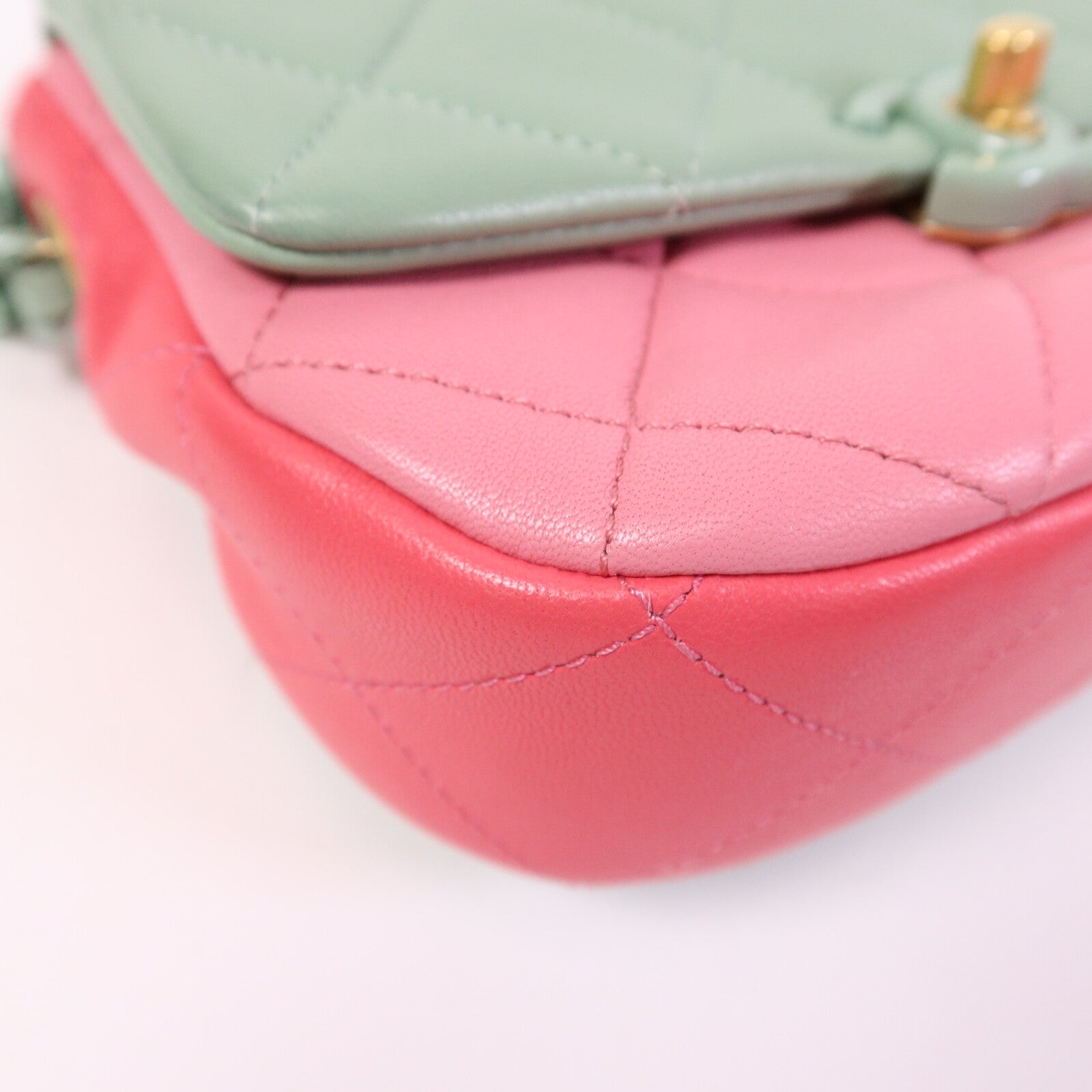 CHANEL 羊皮皮革Colourblock Mini Bag肩背袋