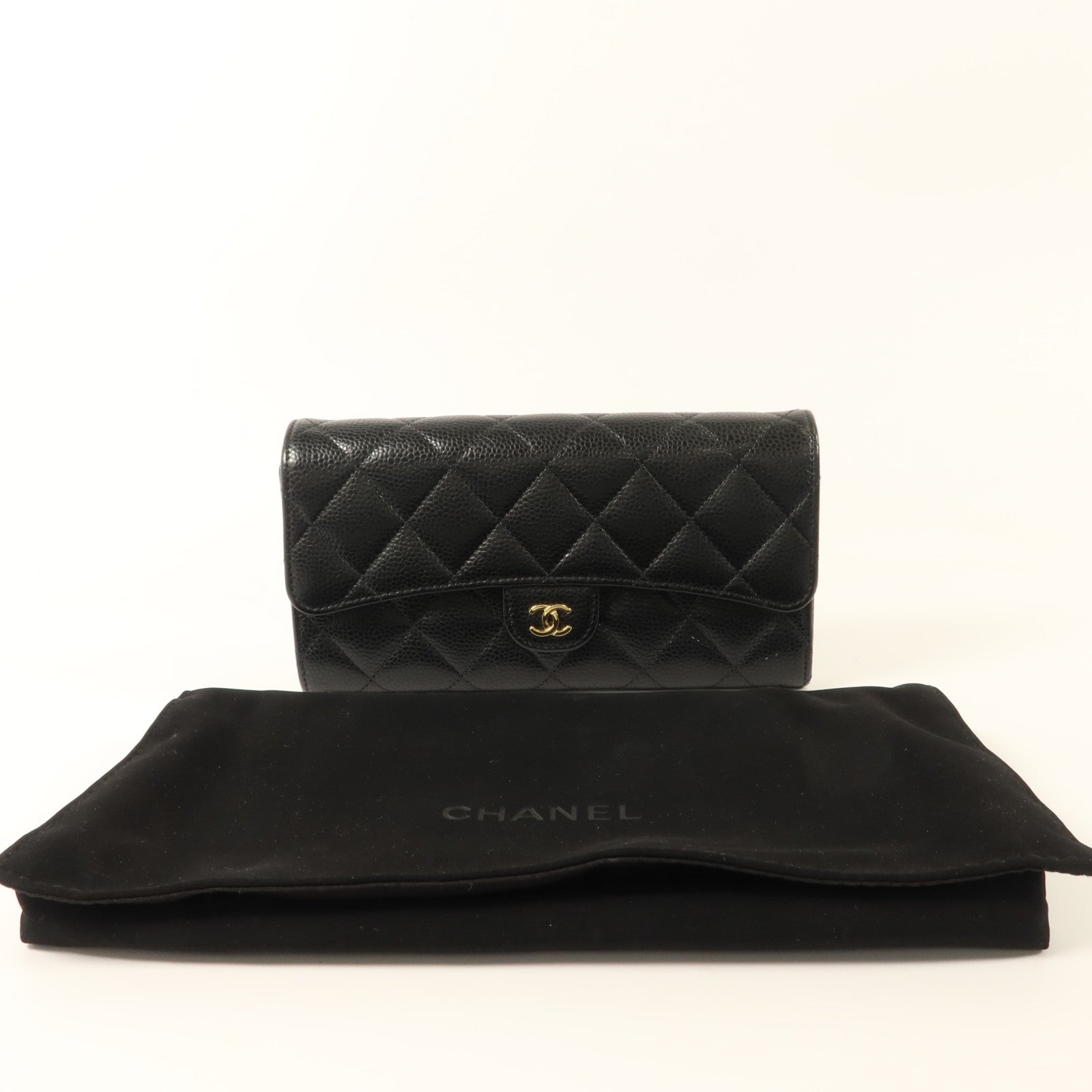 CHANEL 牛皮皮革Classic Long Flap Wallet長錢包