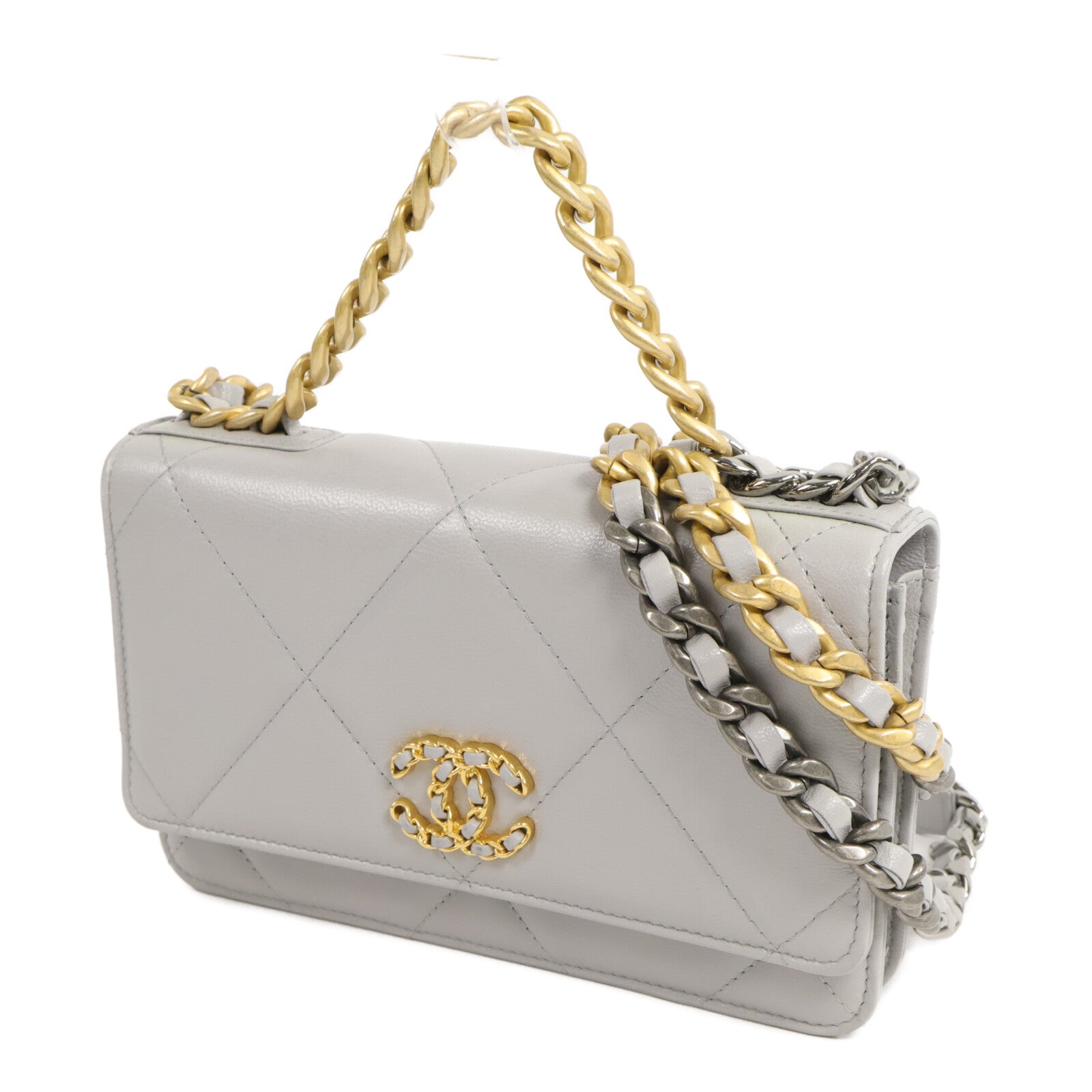 CHANEL 羊皮皮革WOC Wallet On Chain鏈帶肩背袋