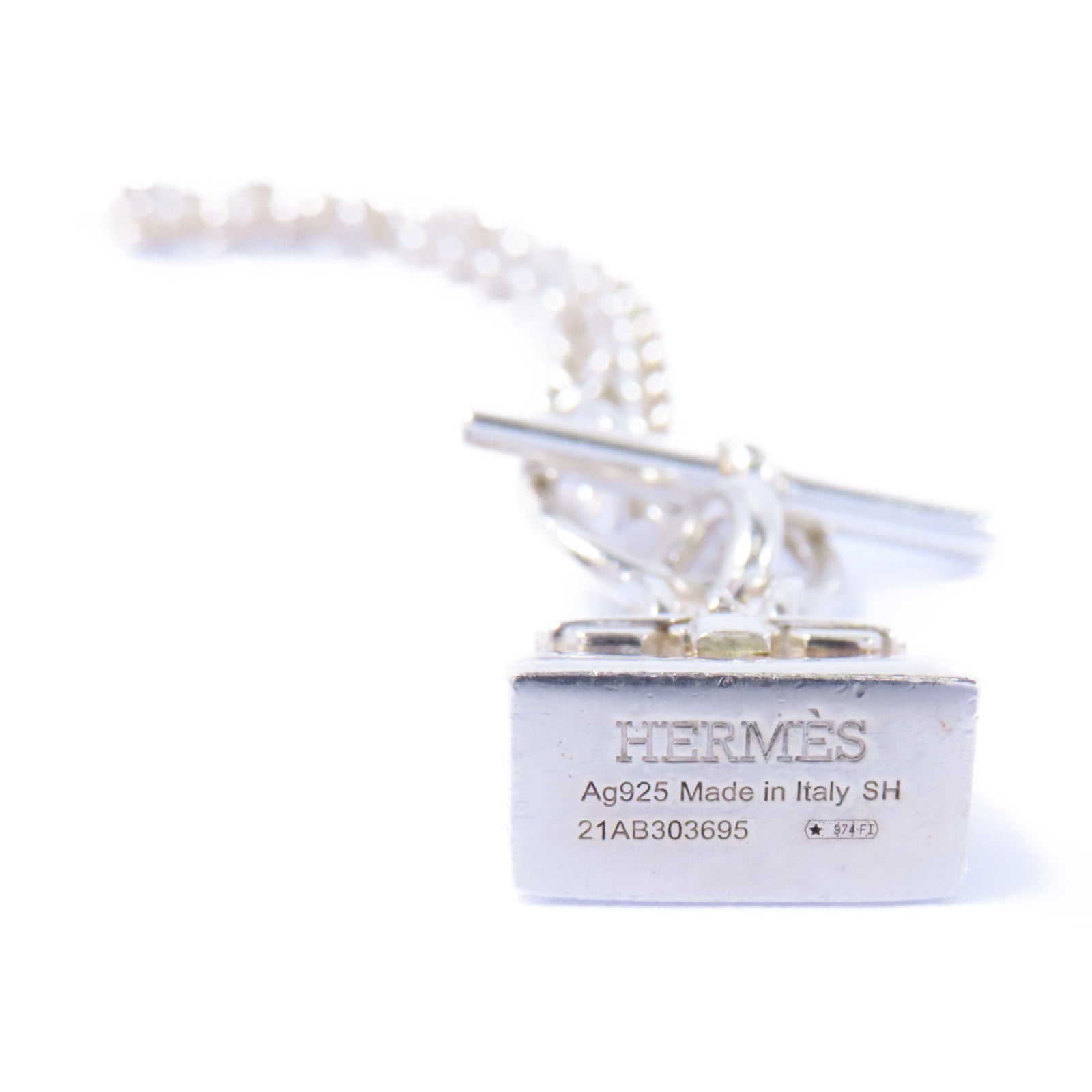 HERMES 925純銀Bracelet手鏈銀色