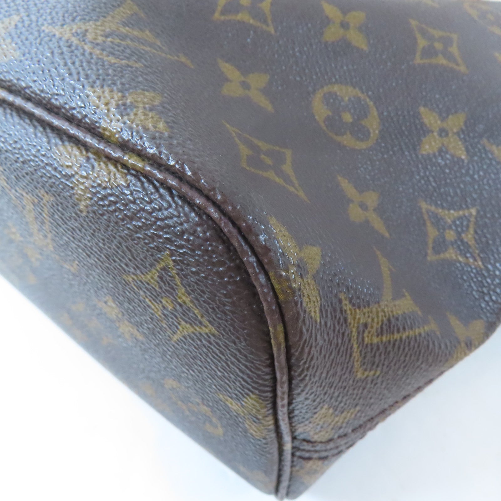 LOUIS VUITTON Monogram Neverfull PM金扣肩背袋啡色