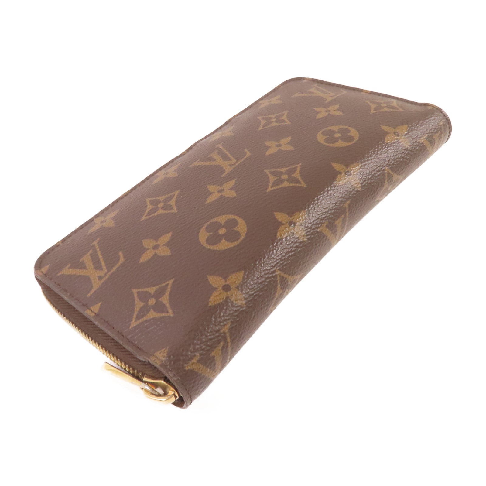 LOUIS VUITTON Monogram Zippy Long Wallet金扣拉鏈長錢包啡色