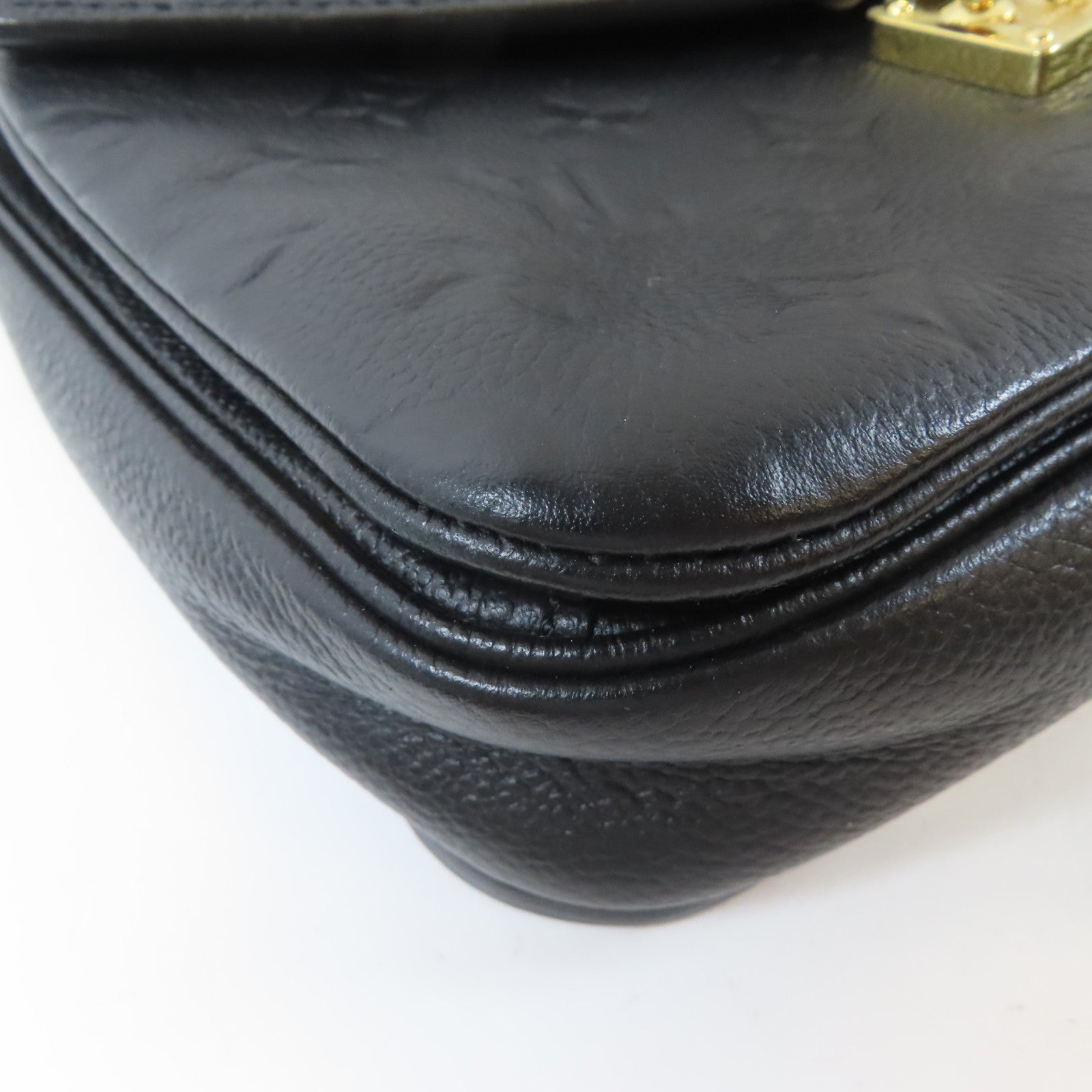 LOUIS VUITTON Monogram Empreinte Pochette Metis金扣手挽肩背兩用袋黑色