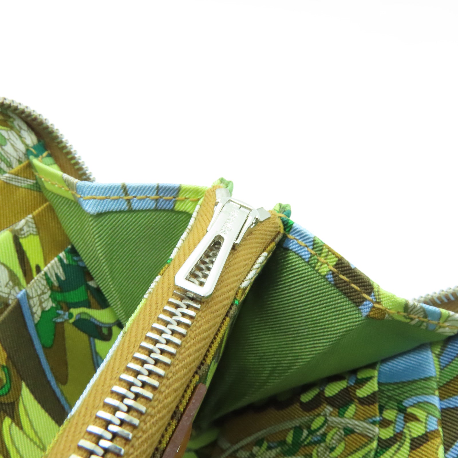 HERMES Epsom皮革Zipped Wallet銀扣錢包Gold棕色
