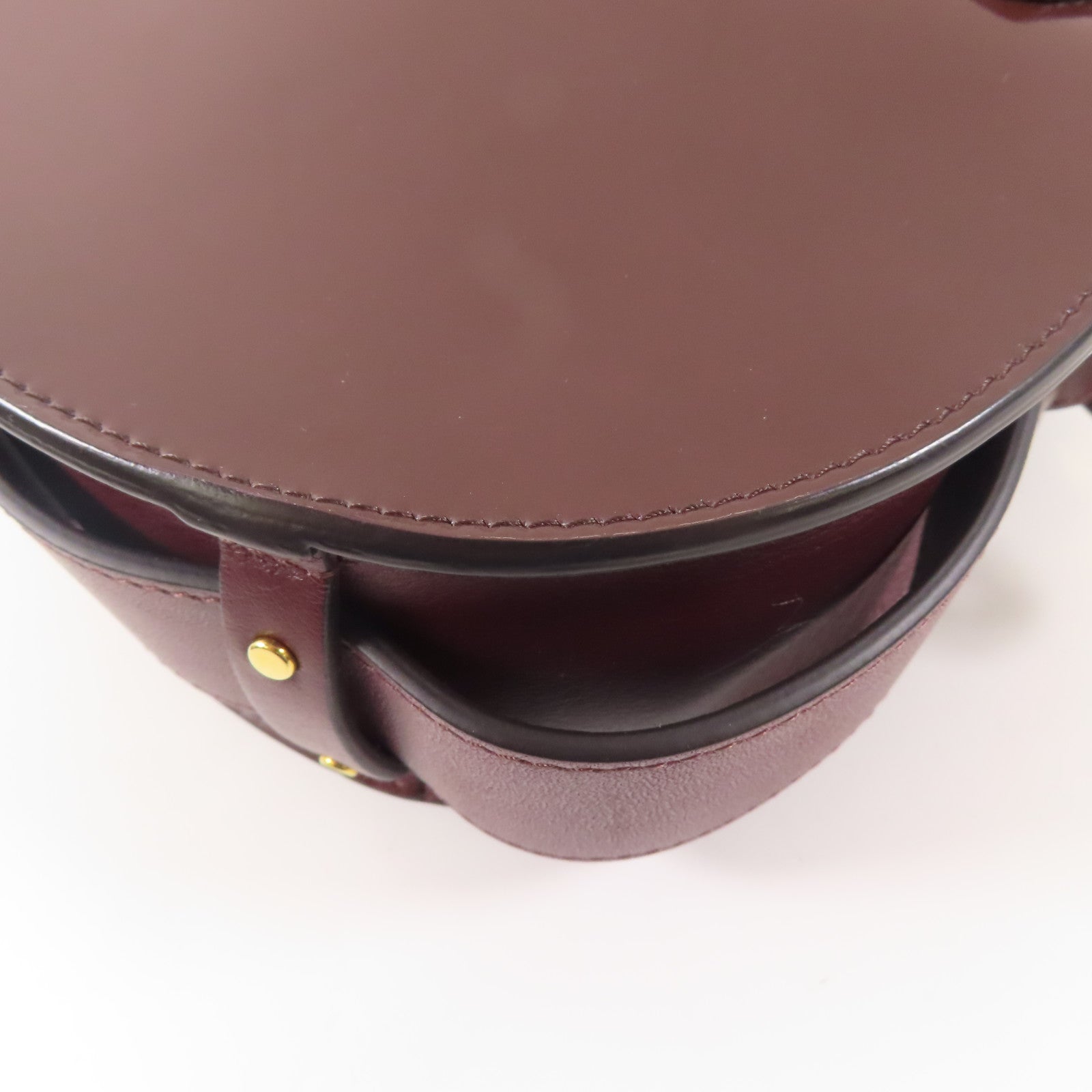 Chloe 牛皮皮革Tess Bag金扣手挽肩背兩用袋棕色