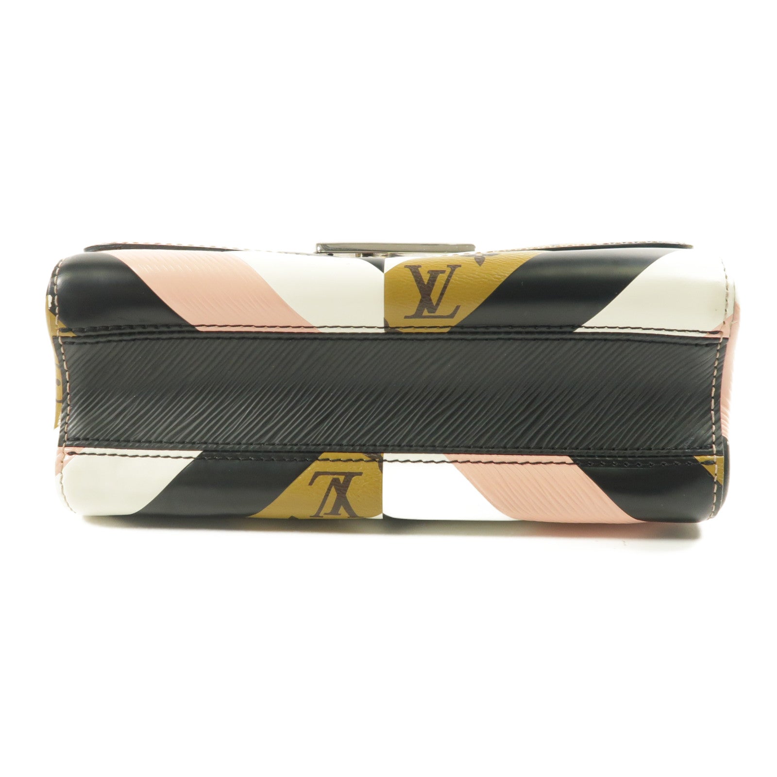 LOUIS VUITTON Monogram/Epi Twist MM金扣鏈帶肩背袋