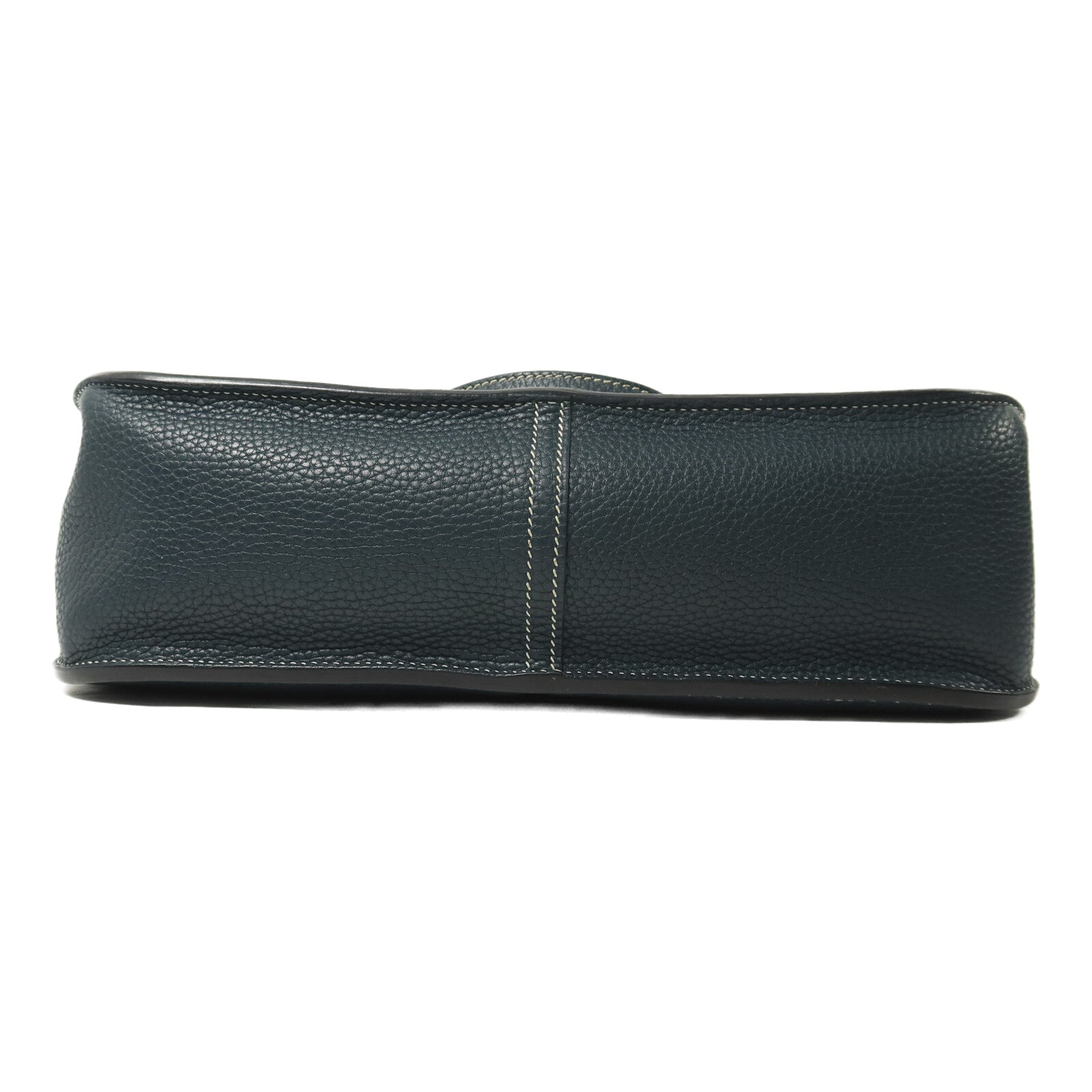 HERMES Clemence皮革Halzan 31金扣手挽肩背兩用袋Vert Cypres