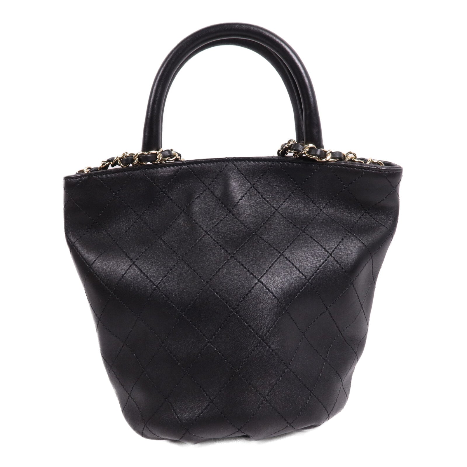 CHANEL 牛皮皮革2 Way Shoulder Bag金扣鏈帶手挽肩背兩用袋